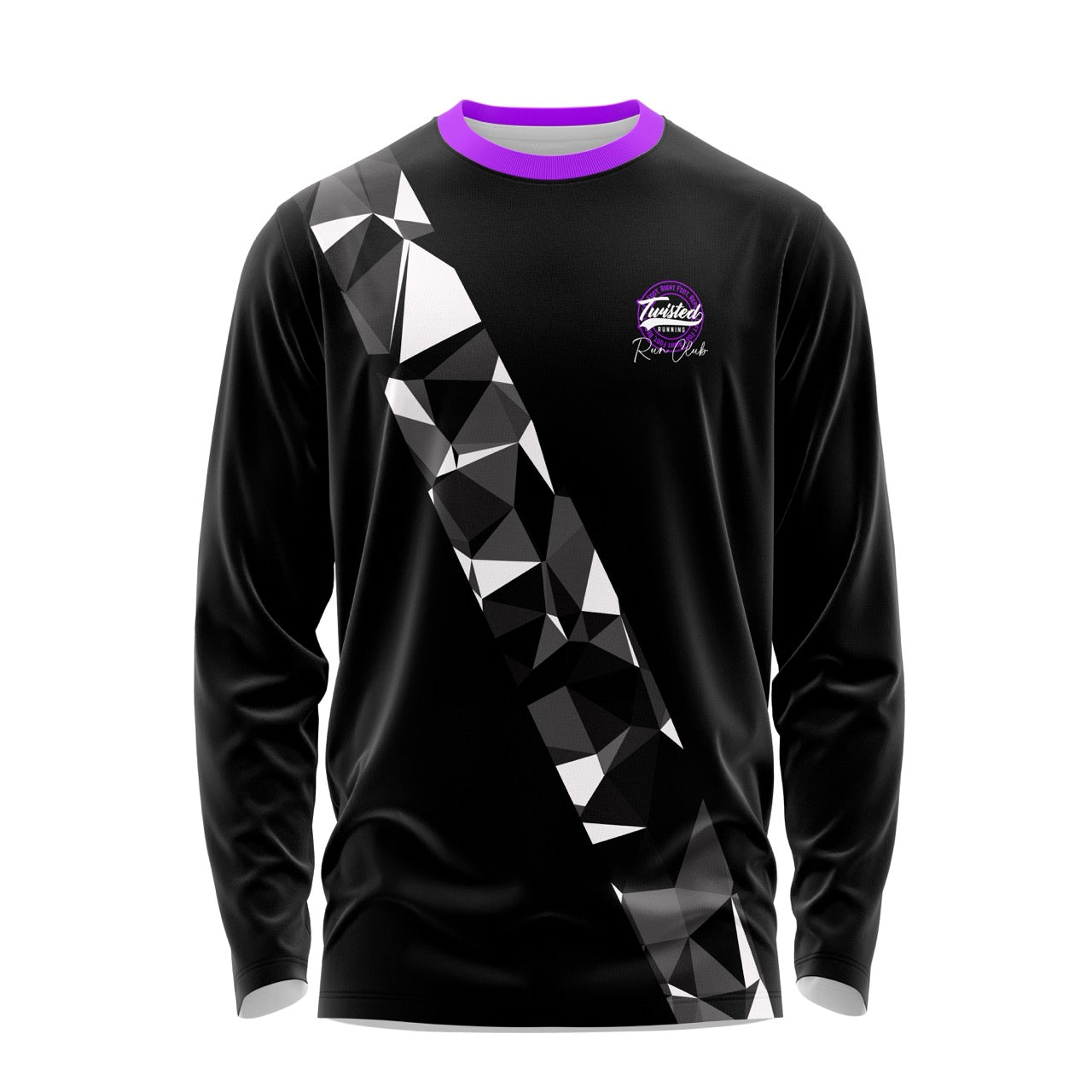 Twisted Run Club Long Sleeve Tee - Black/Purple