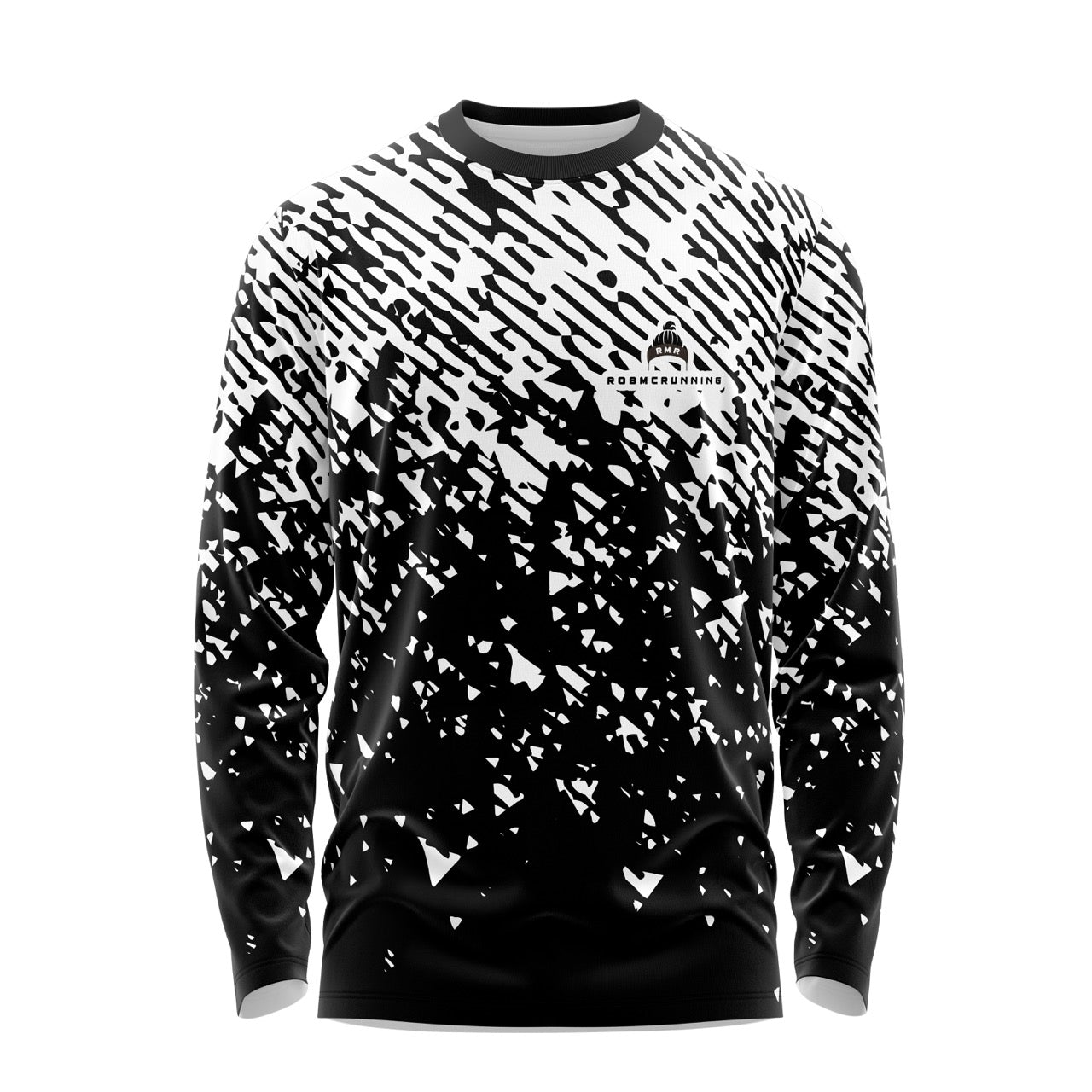 Rob McRunning Long Sleeve Tee - Black/White