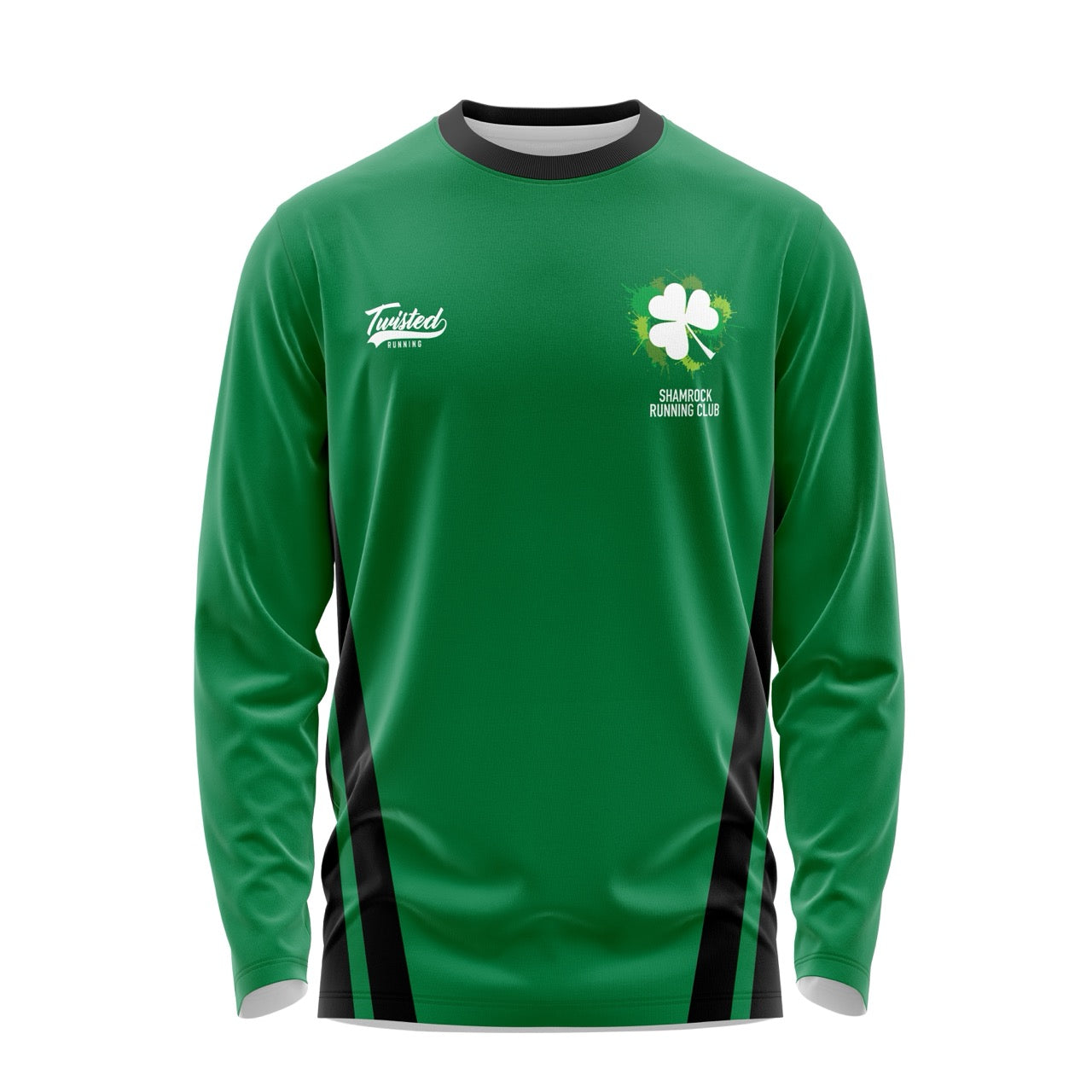 Shamrock Running Club Long Sleeve Tee - Green/Black