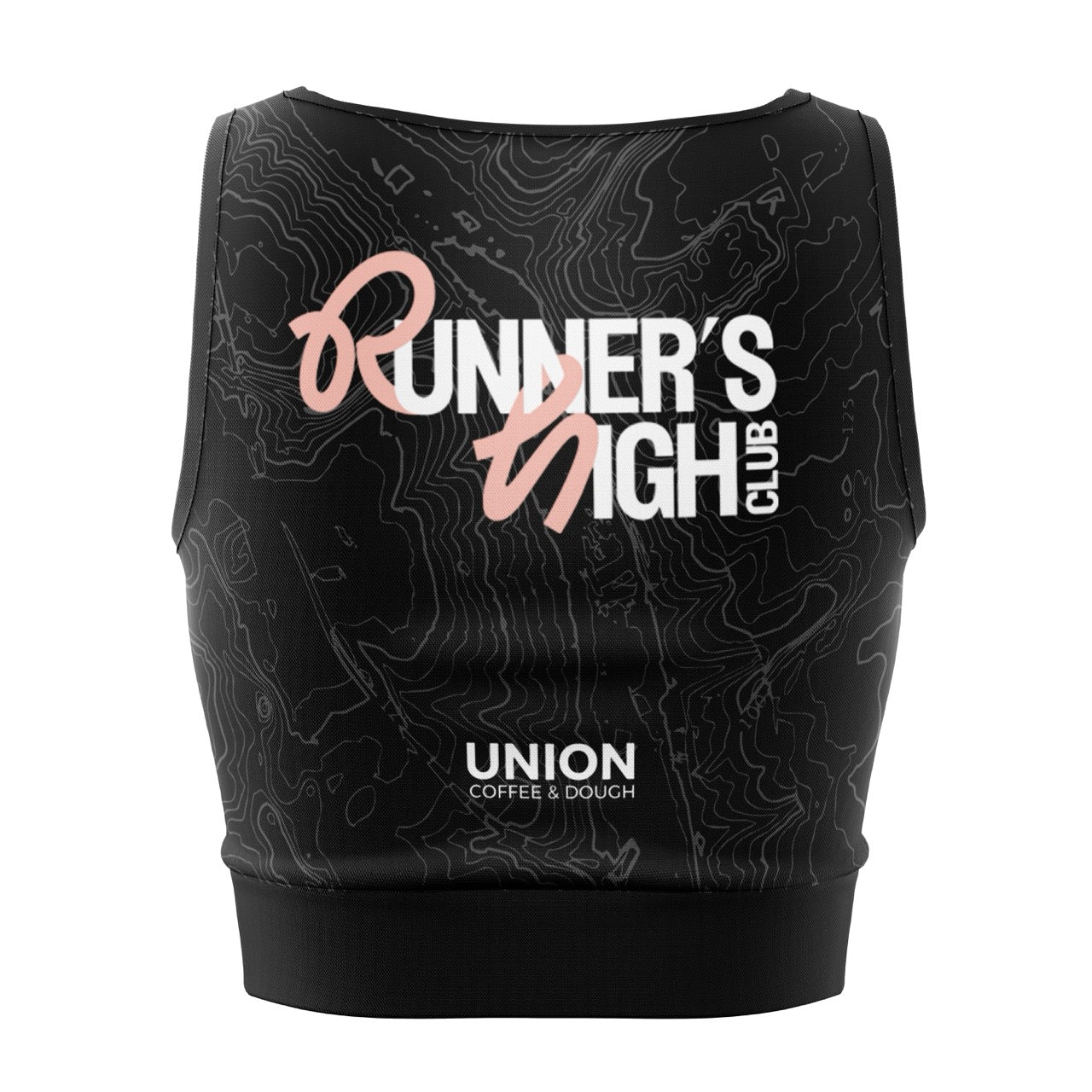 Runners High Club Bra/Crop Top - Black/Pink
