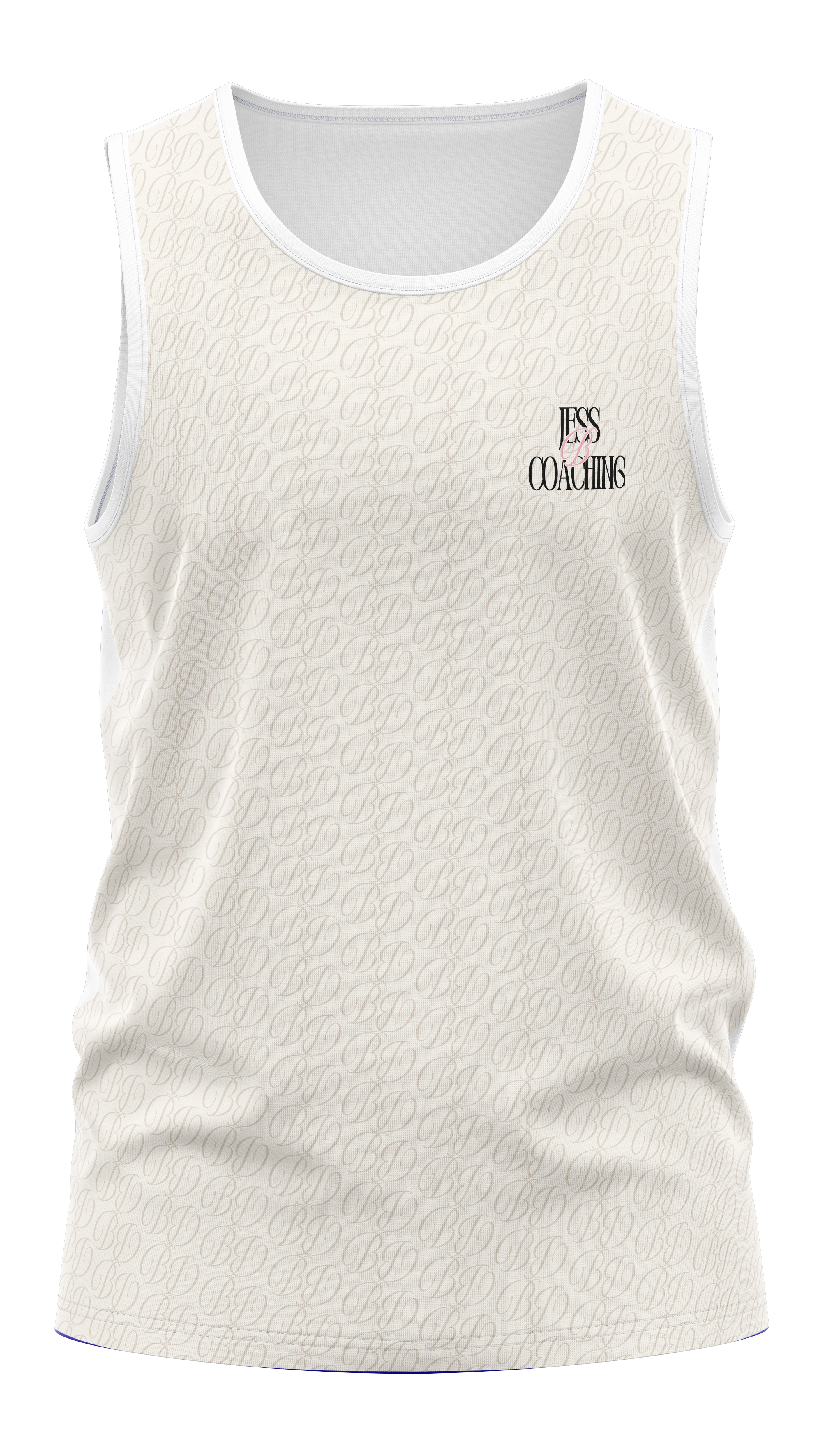 Jess B Coaching Tank - Vanilla/Baby Pink