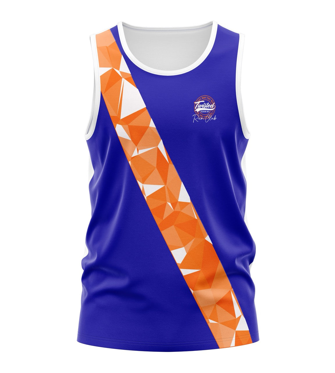 Twisted Run Club Tank - Blue/Orange