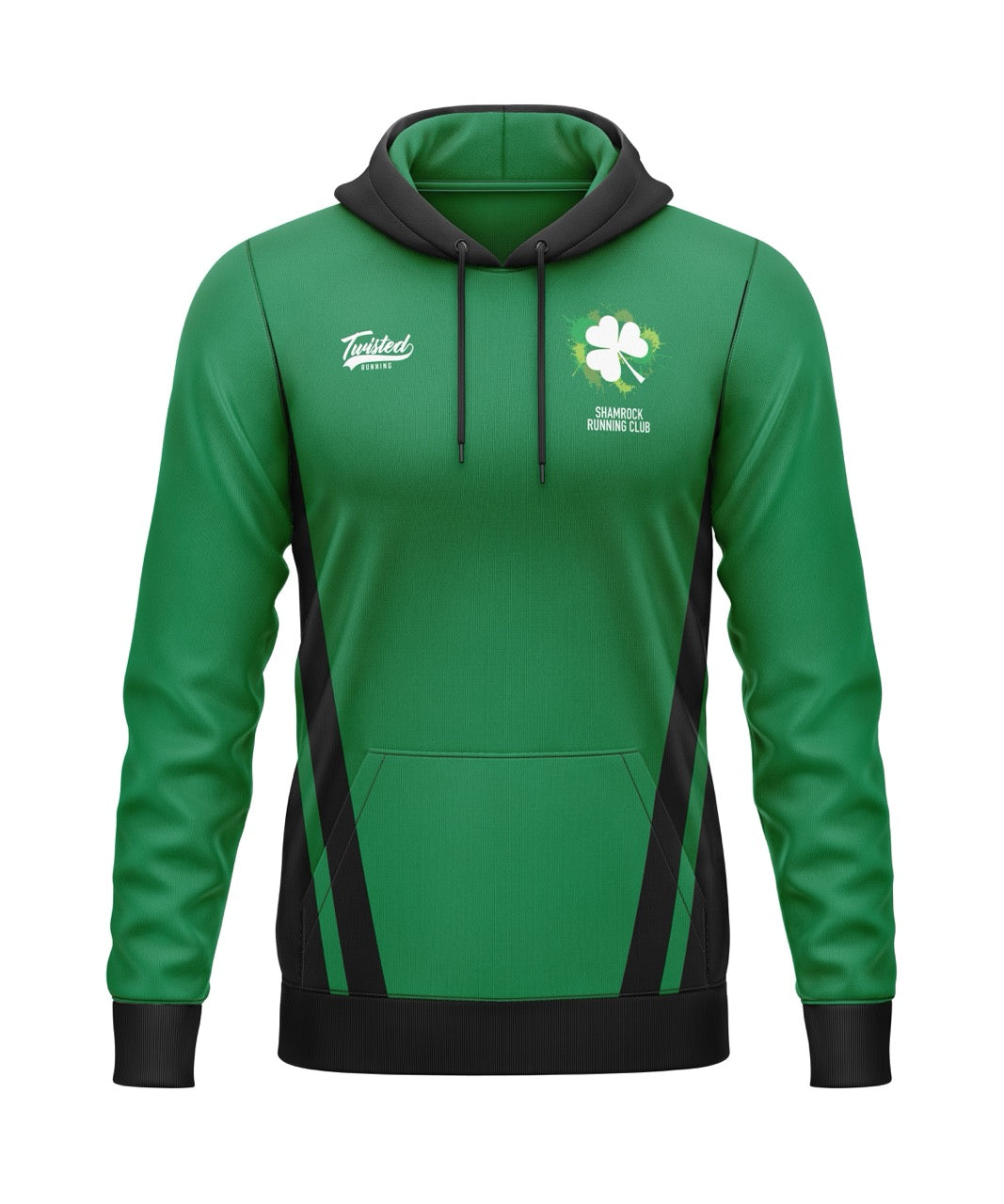 Shamrock Running Club Hoodie (Polyester) - Green/Black