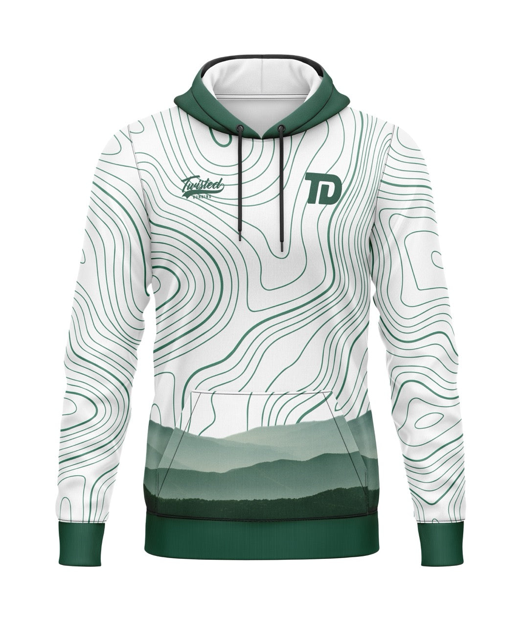 Manchester Road Runners - Trail Division Hoodie (Polyester) - White/Green