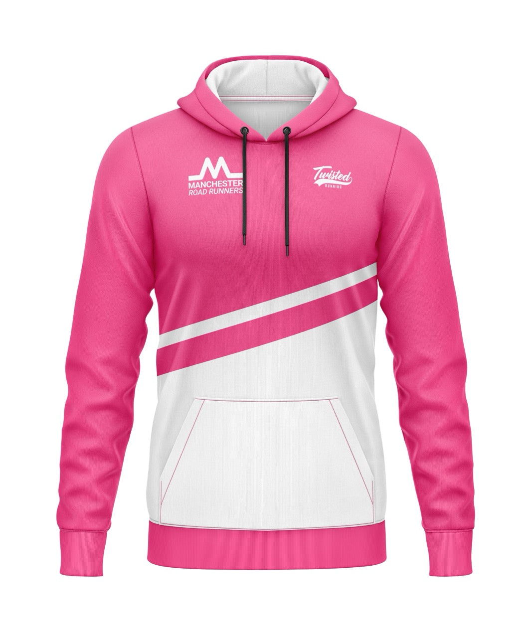 Manchester Road Runners Hoodie (Polyester) - Pink/White