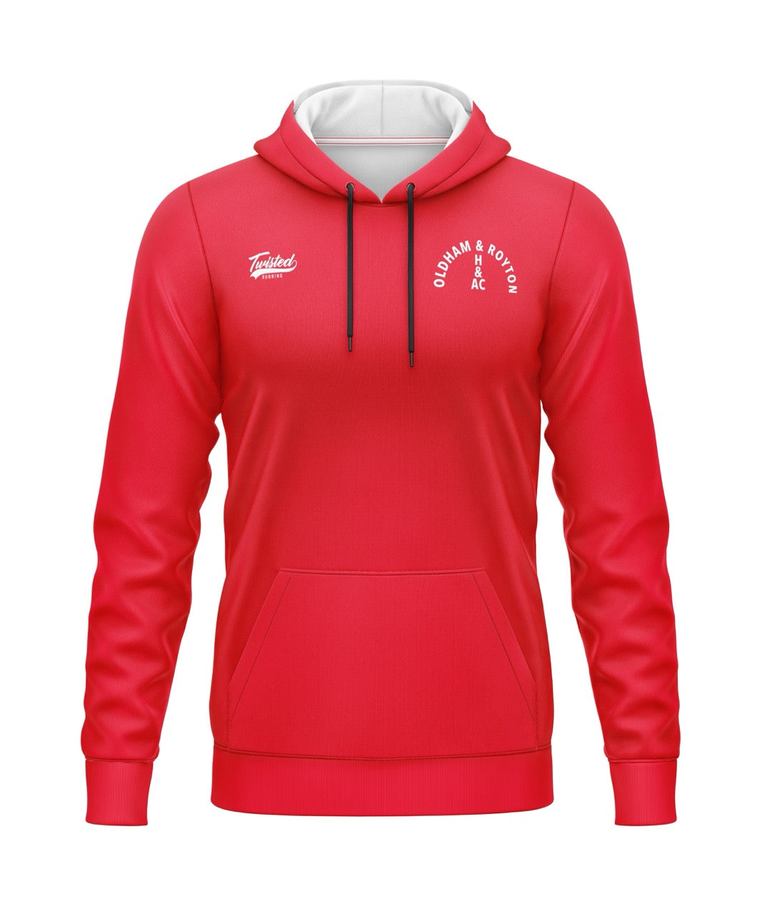 Oldham & Royton Hoodie (Polyester) - Red/White