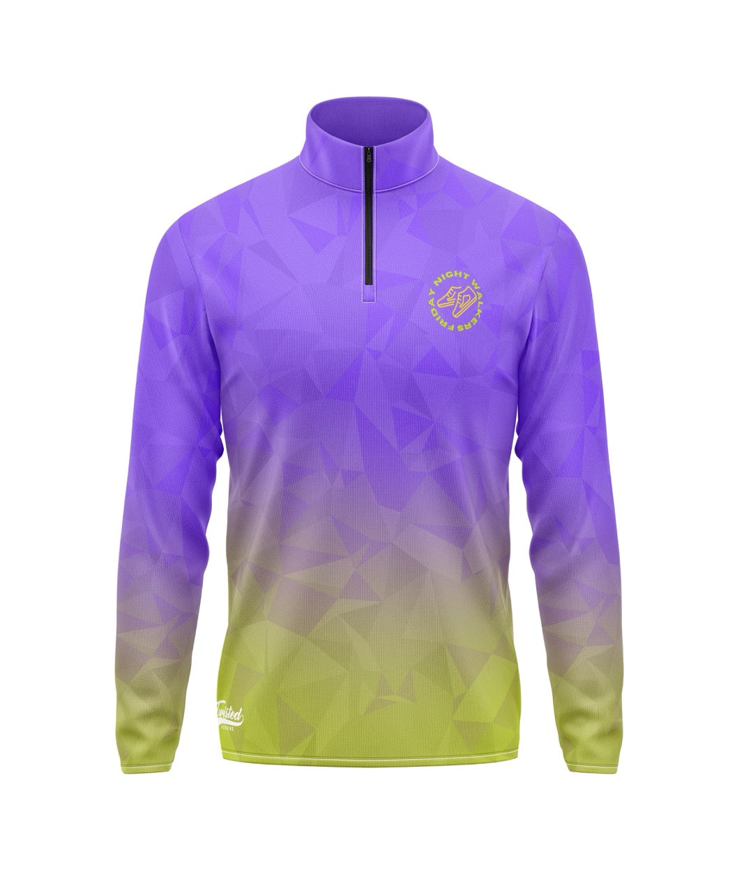 Friday Night Walkers 1/4 Zip - Green/Purple