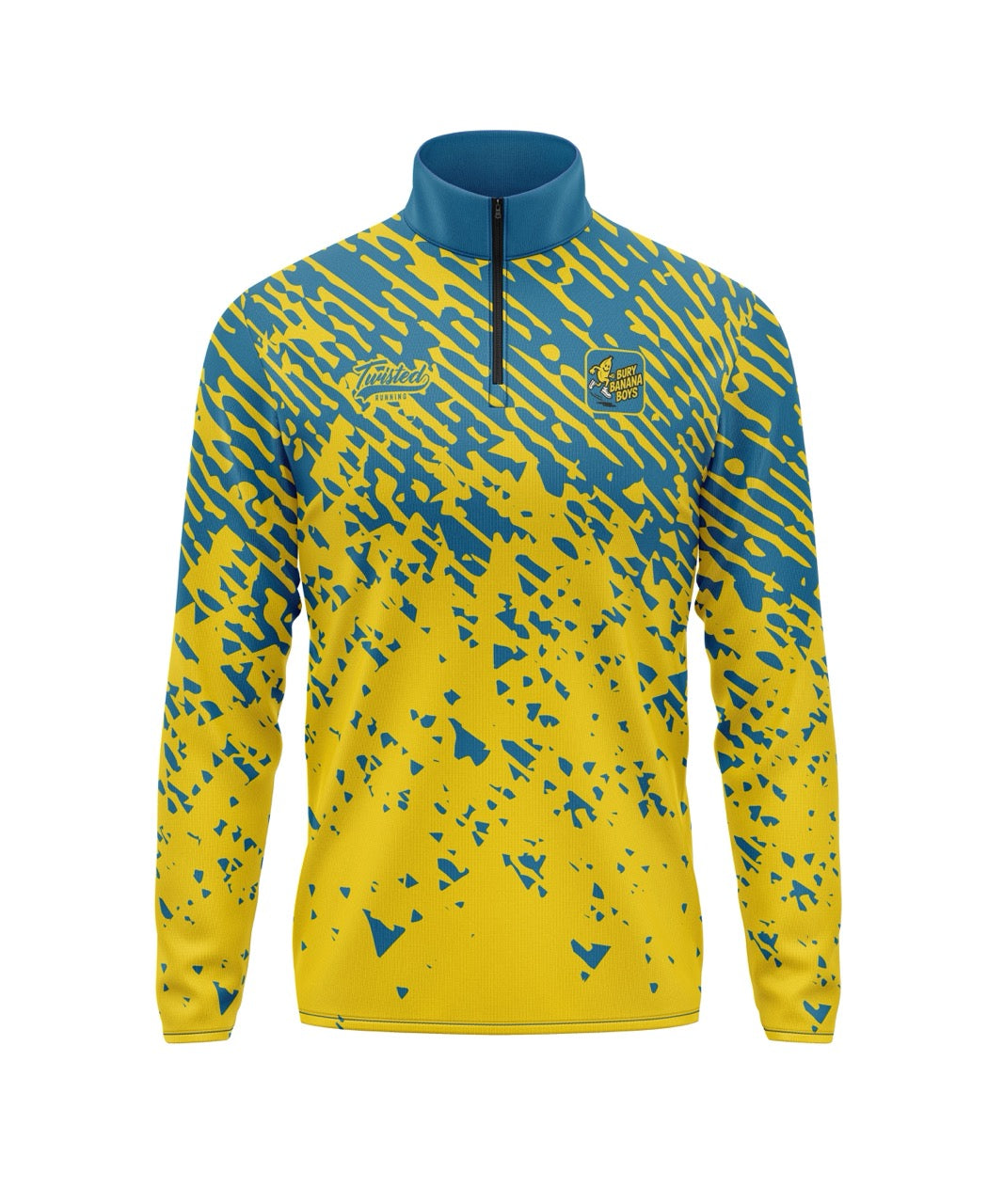 Bury Banana Boys 1/4 Zip - Blue/Yellow