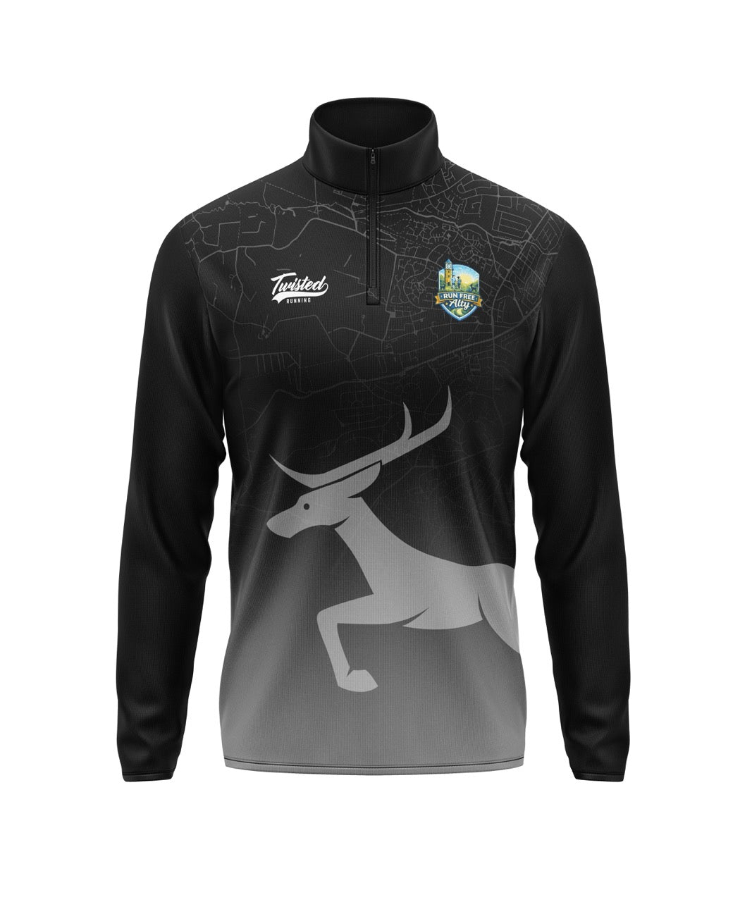 Run Free Alty 1/4 Zip - Monochrome