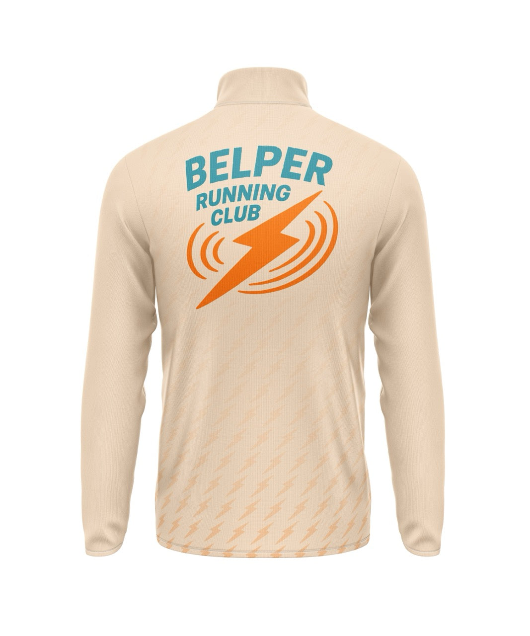 Belper Running Club 1/4 Zip - Vanilla/Orange