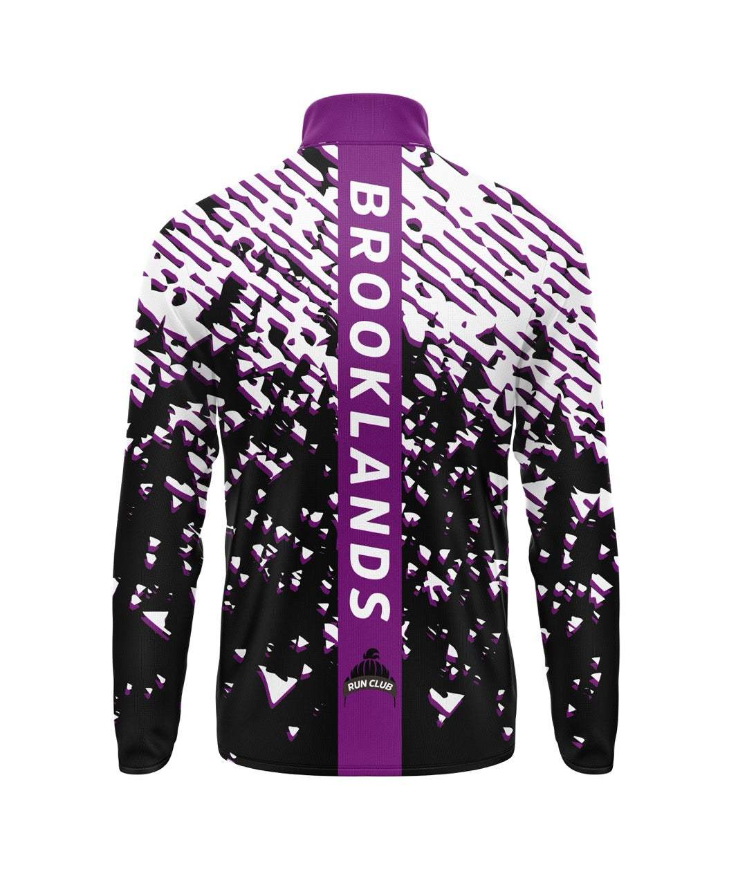 Brooklands Run Club 1/4 Zip - Black/White/Purple