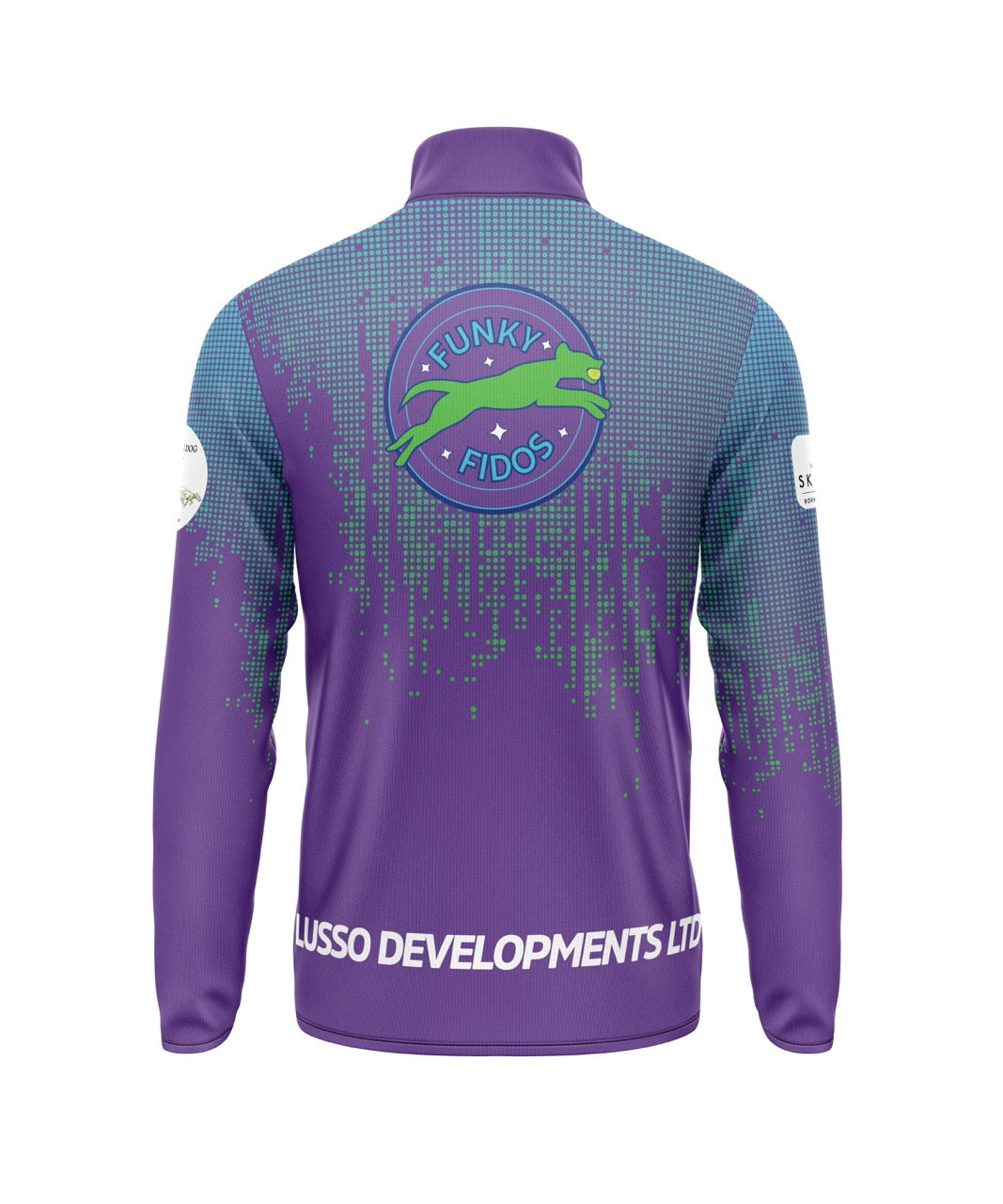 Funky Fidos 1/4 Zip - Purple/Green