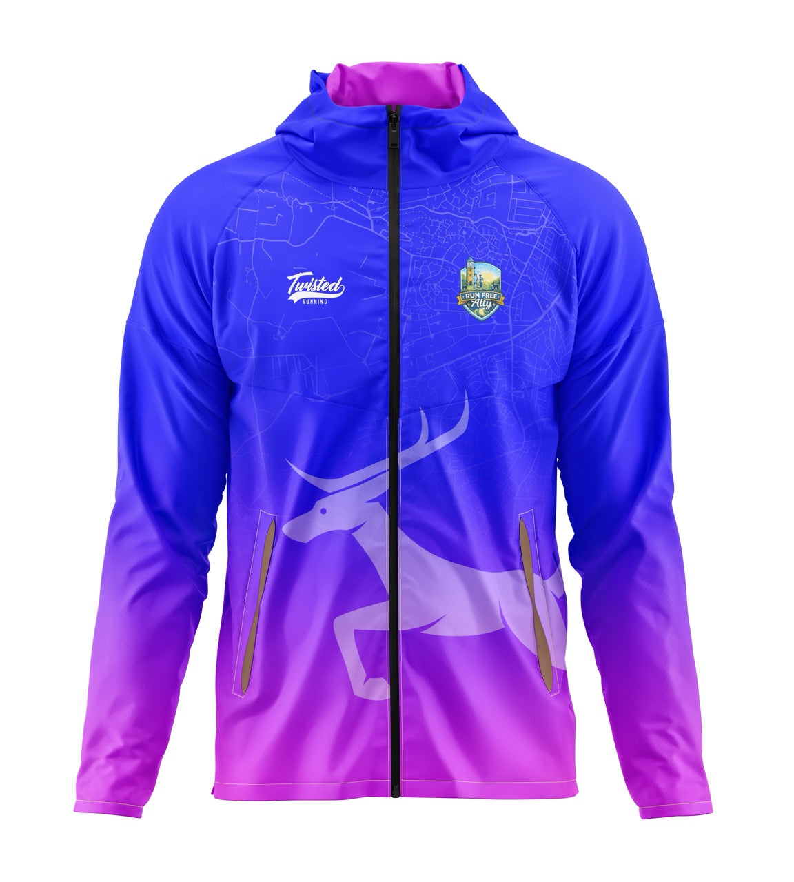 Run Free Alty Windbreaker - Navy/Pink