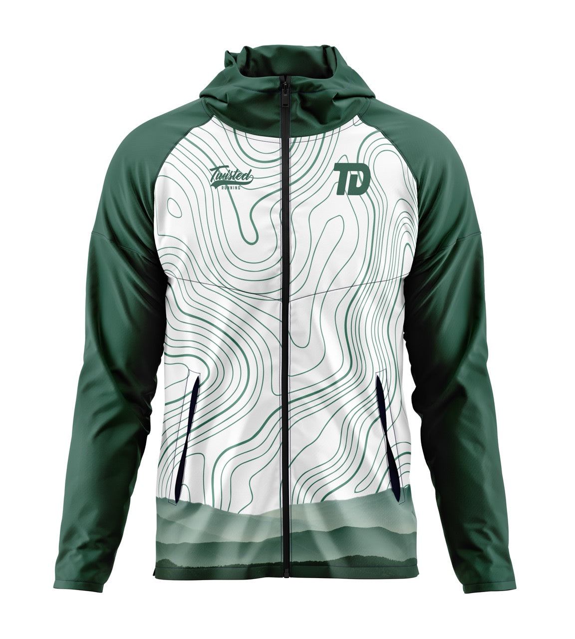 Manchester Road Runners - Trail Division Windbreaker - White/Green