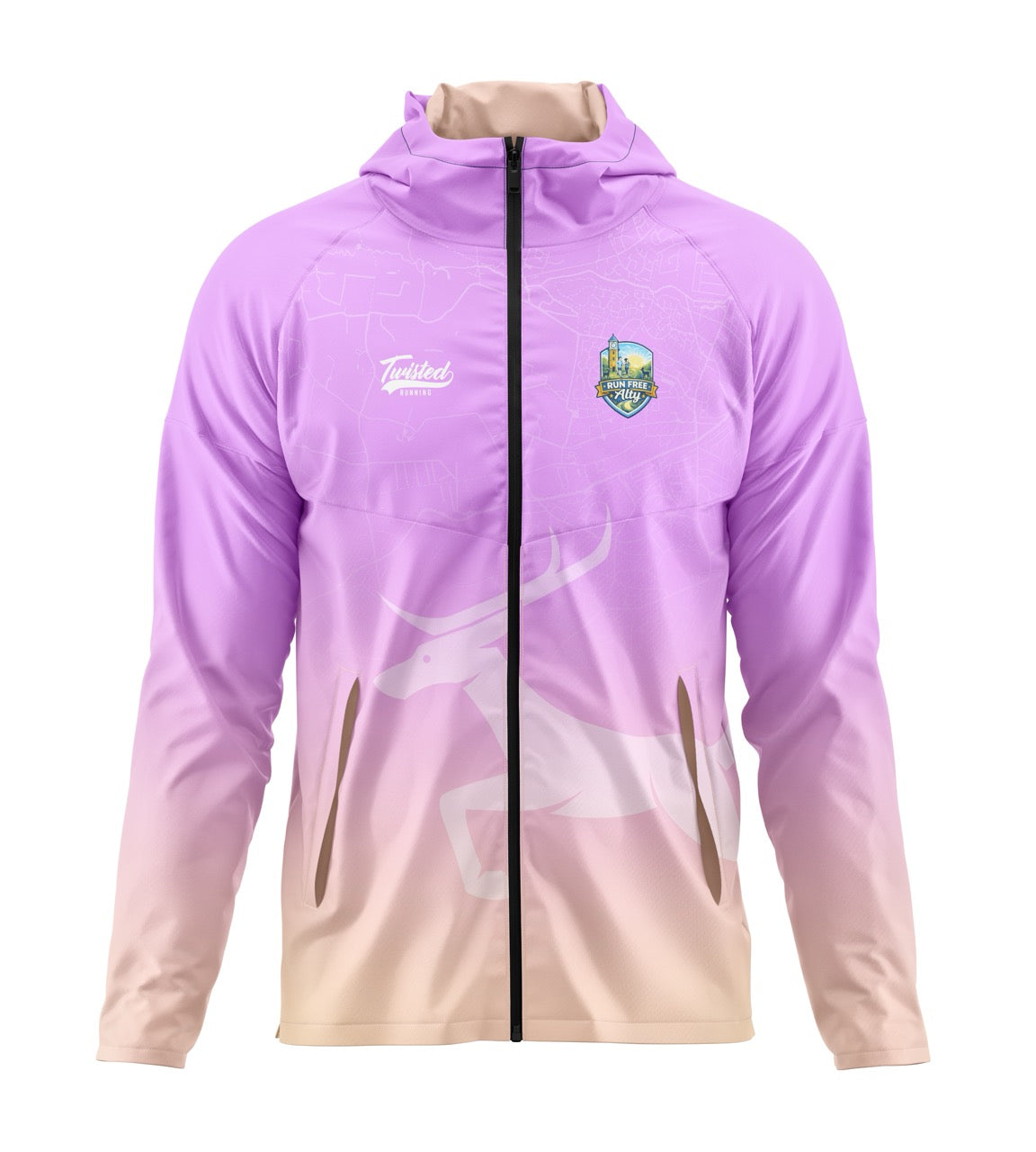 Run Free Alty Windbreaker - Pink/Peach