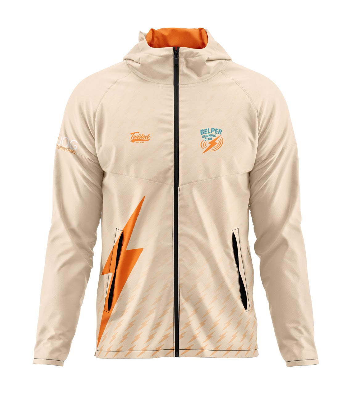 Belper Running Club Windbreaker - Vanilla/Orange