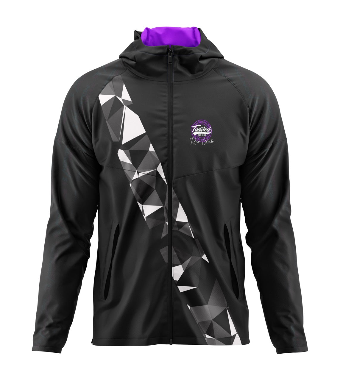 Twisted Run Club Windbreaker - Black/Purple