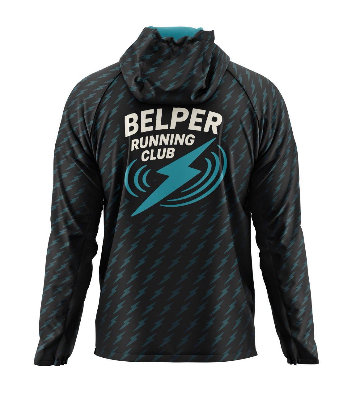 Belper Running Club Windbreaker - Black/Teal