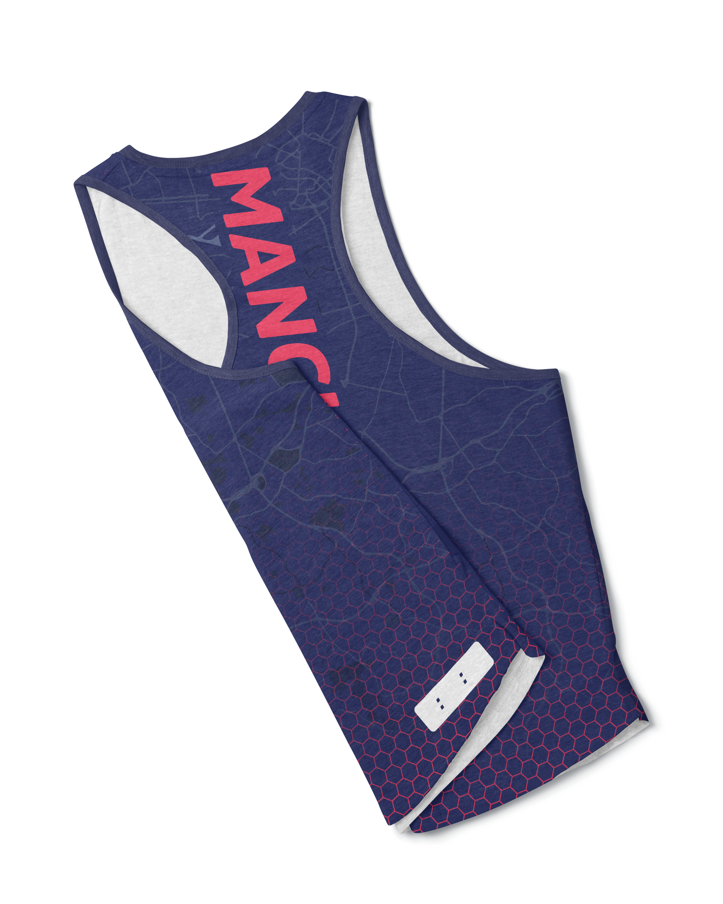 Navy/Pink Manchester 26.2 Race/Finisher Vest – A Marathon Worthy Tribute (Pre-Order) Please Read Description