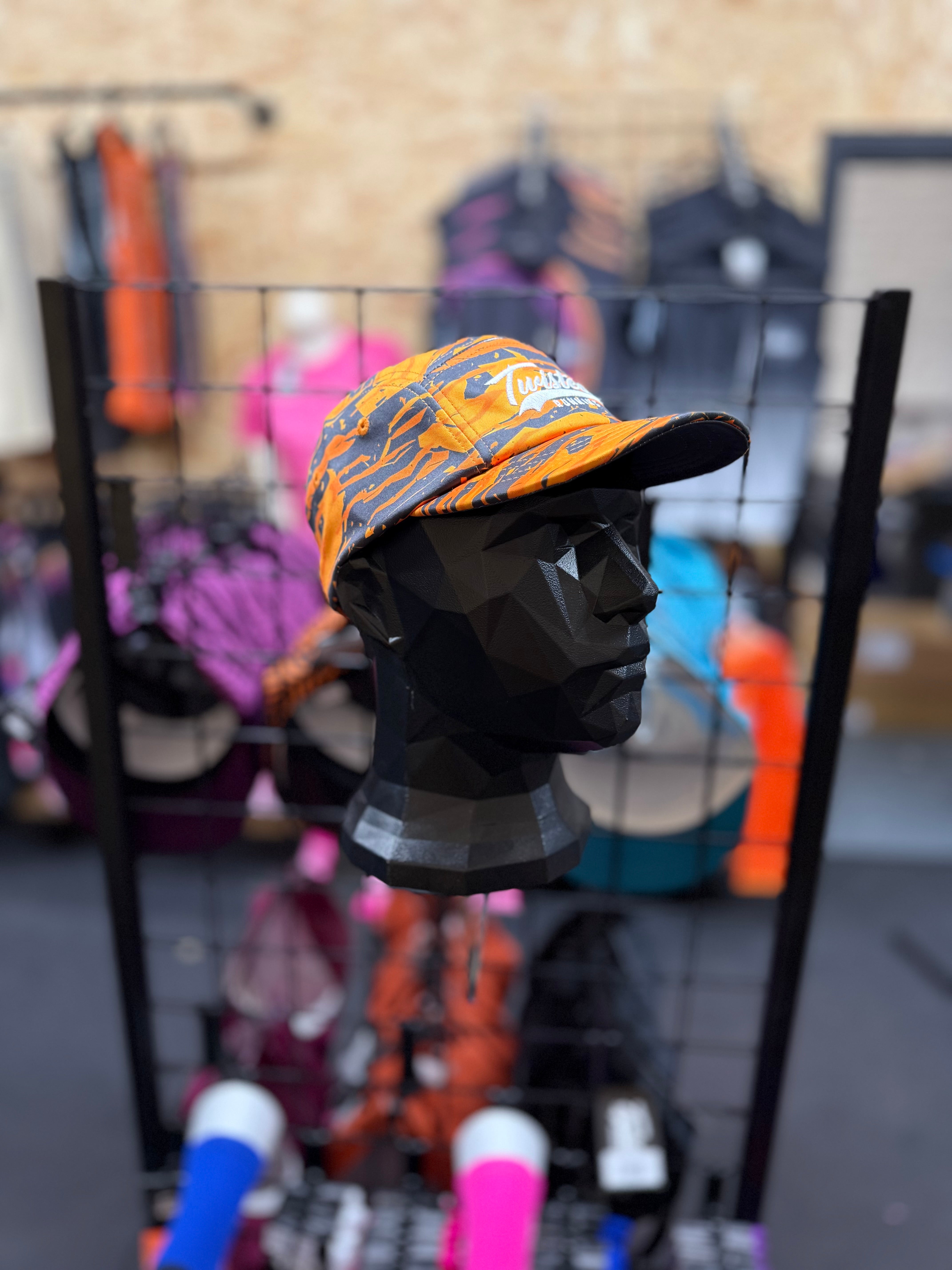 Orange/Charcoal Camo Technical Cap