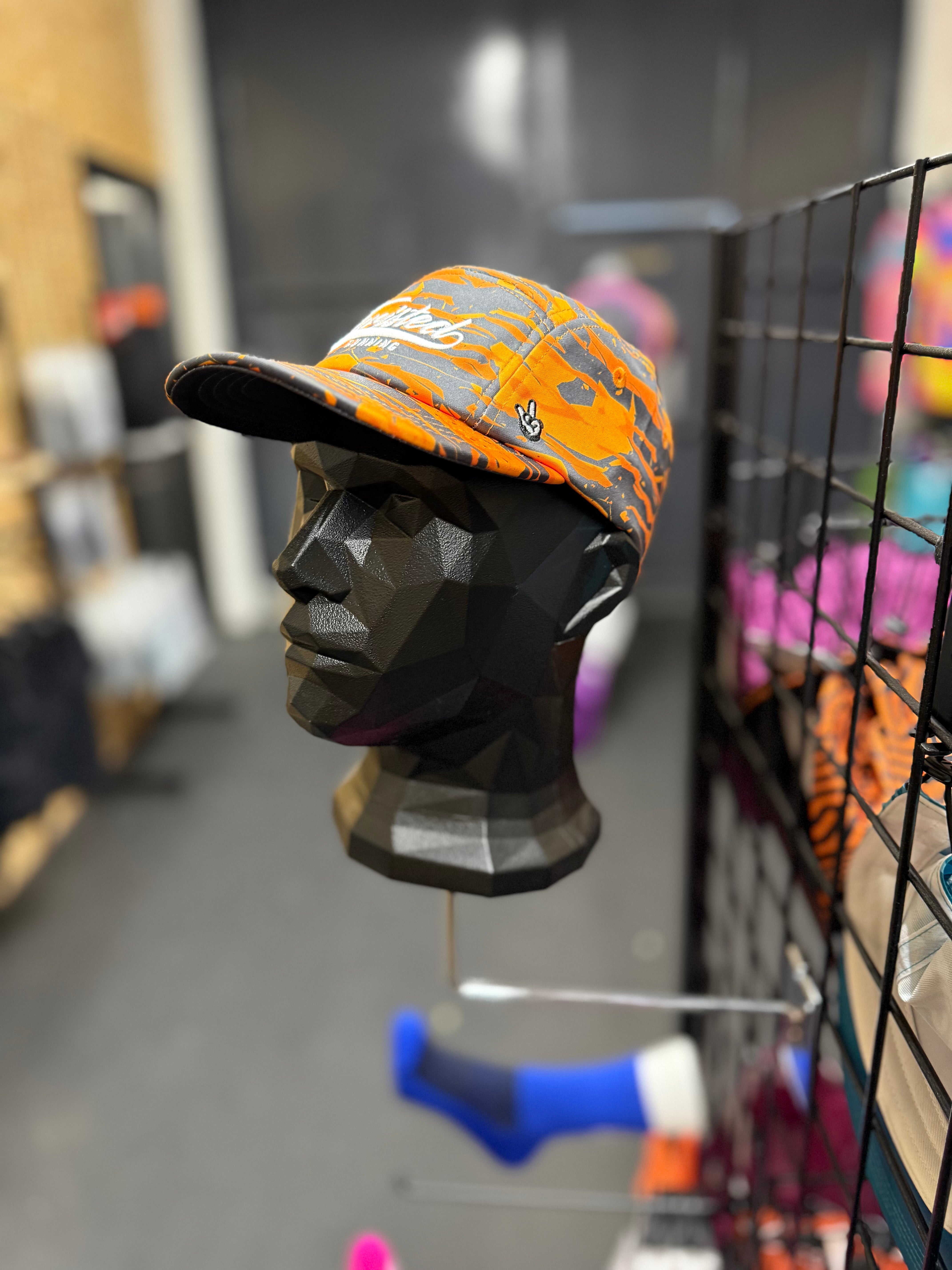 Orange/Charcoal Camo Technical Cap