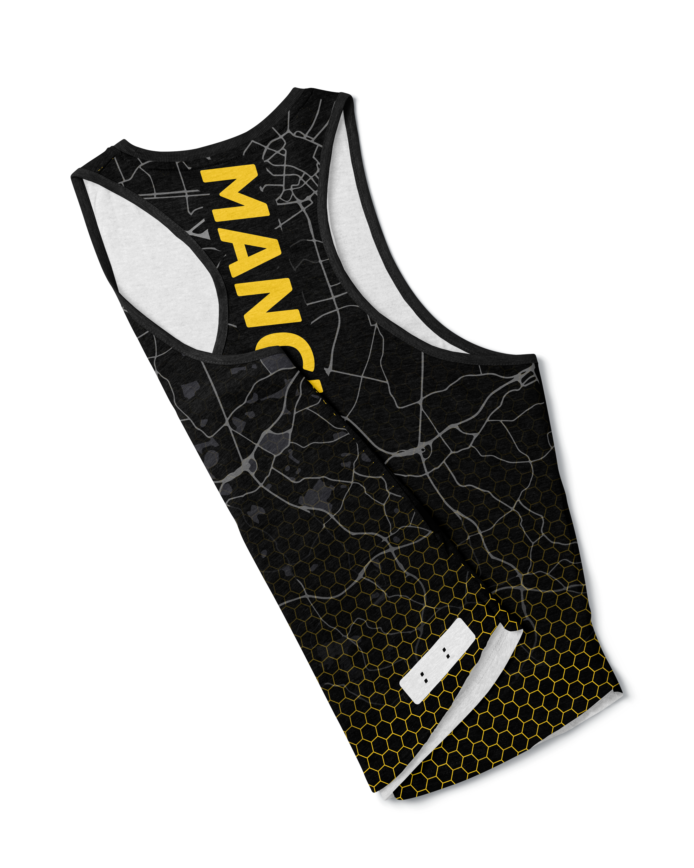 Black/Yellow Manchester 26.2 Race/Finisher Vest – A Marathon Worthy Tribute (Pre-Order) Please Read Description