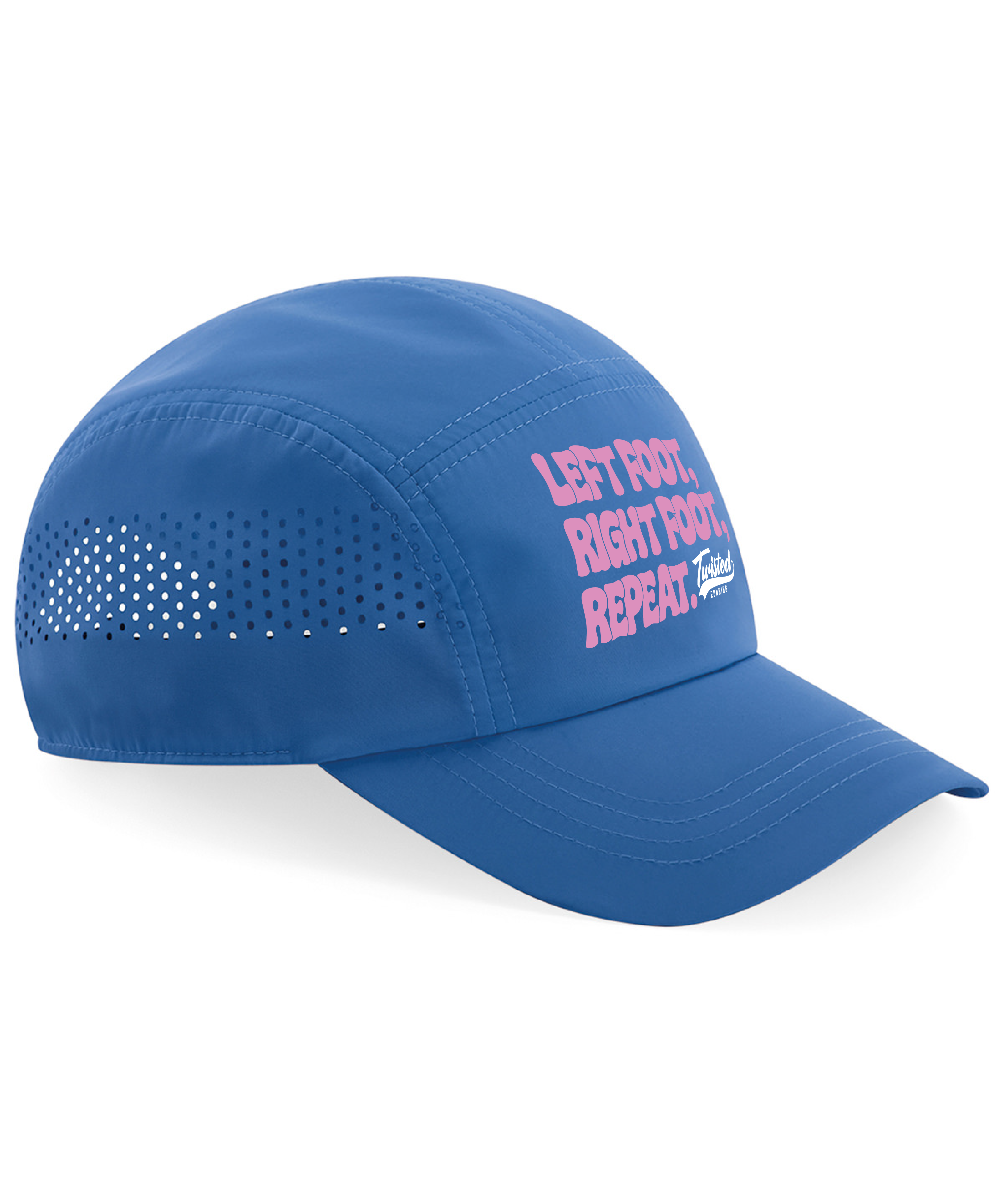 "Slogan" Technical Running Cap - Blue Base