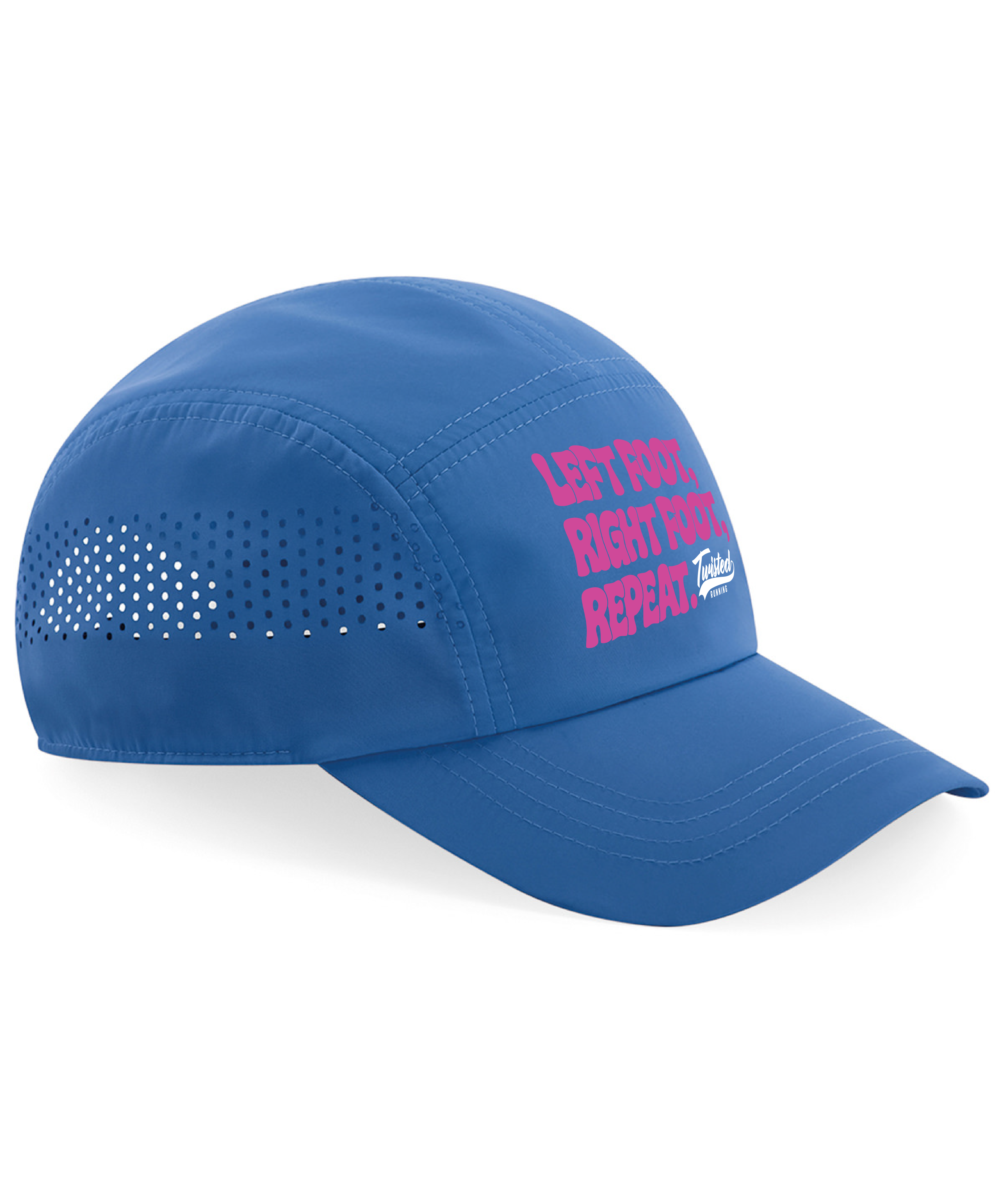 "Slogan" Technical Running Cap - Blue Base