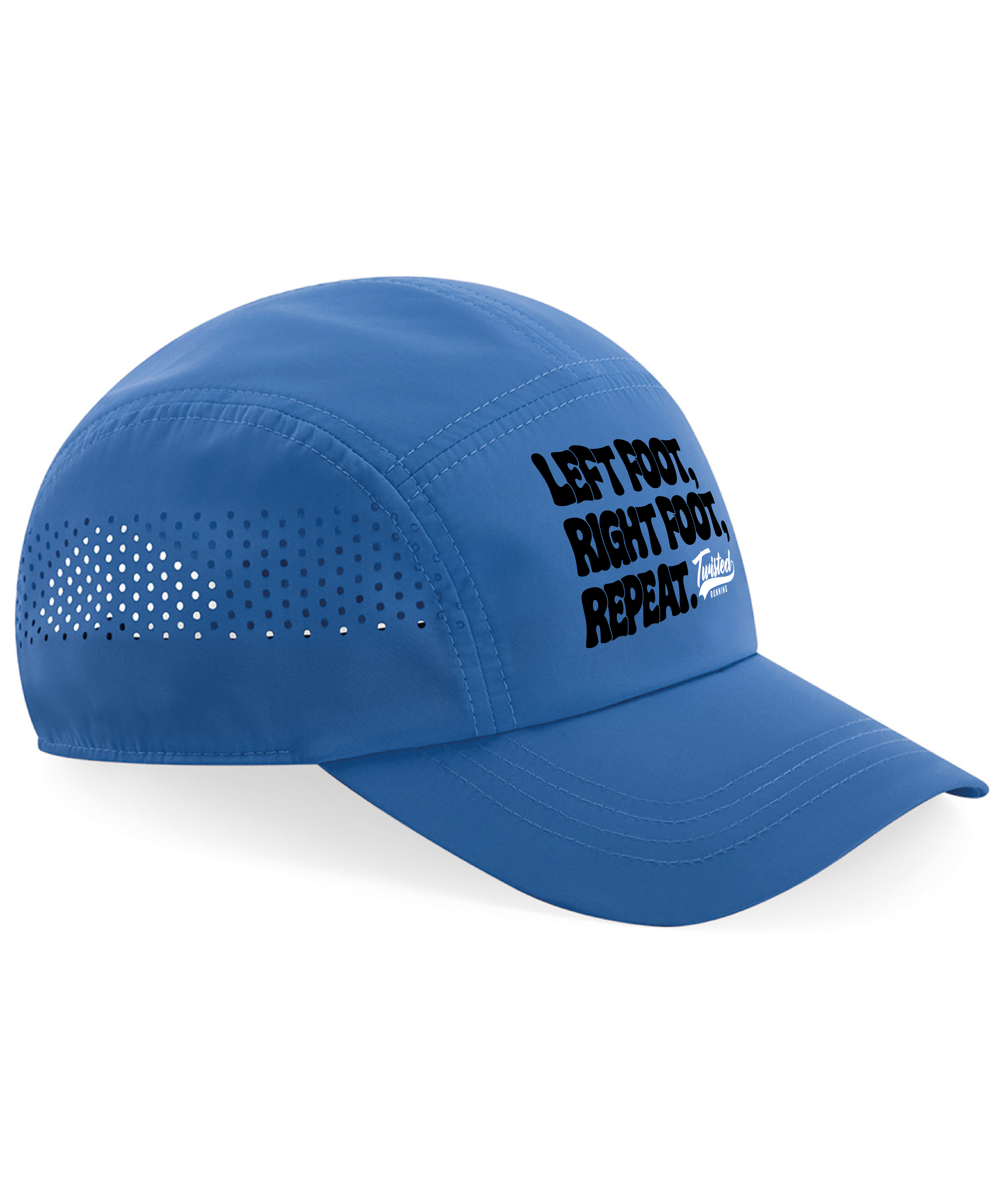 "Slogan" Technical Running Cap - Blue Base
