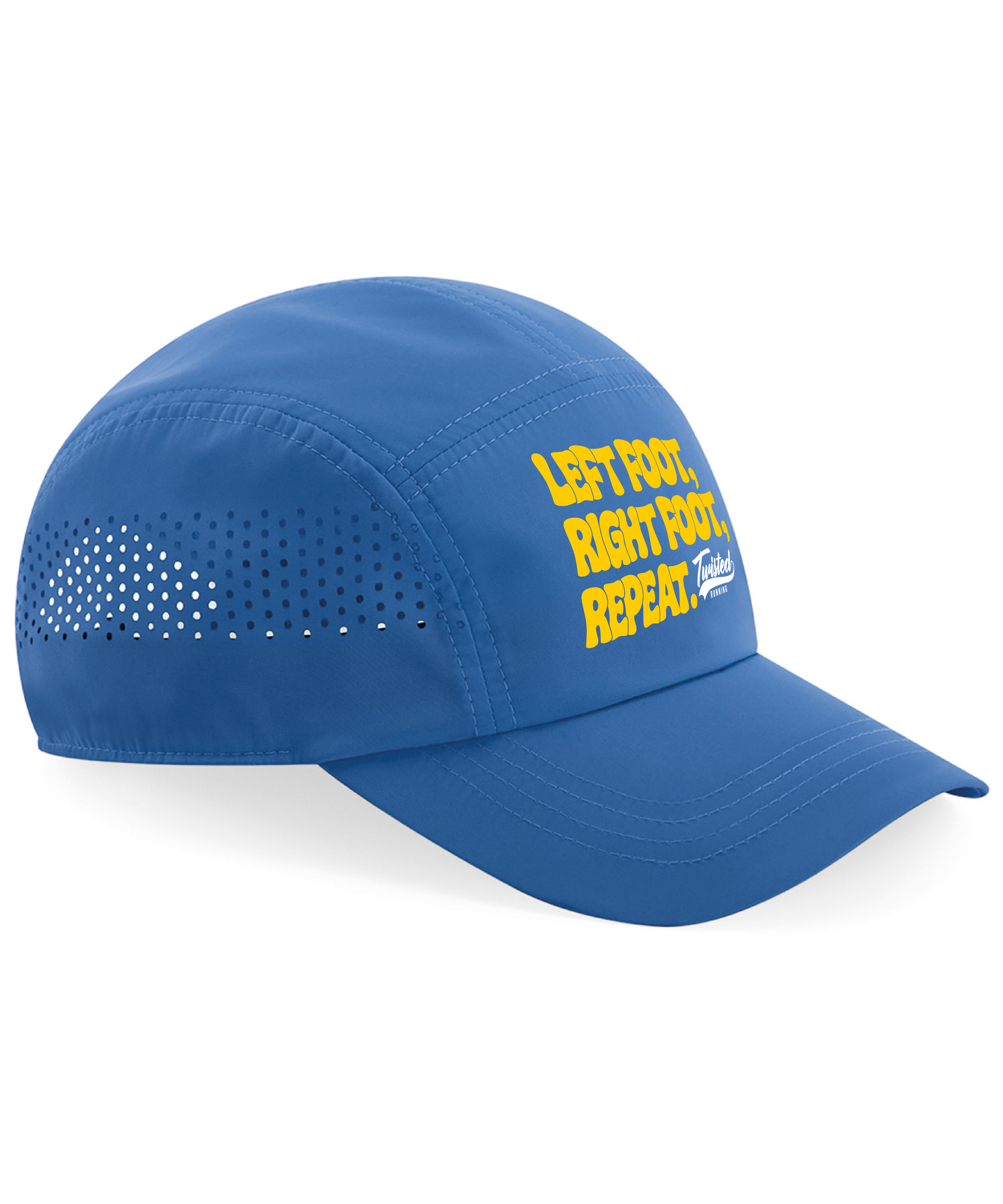 "Slogan" Technical Running Cap - Blue Base