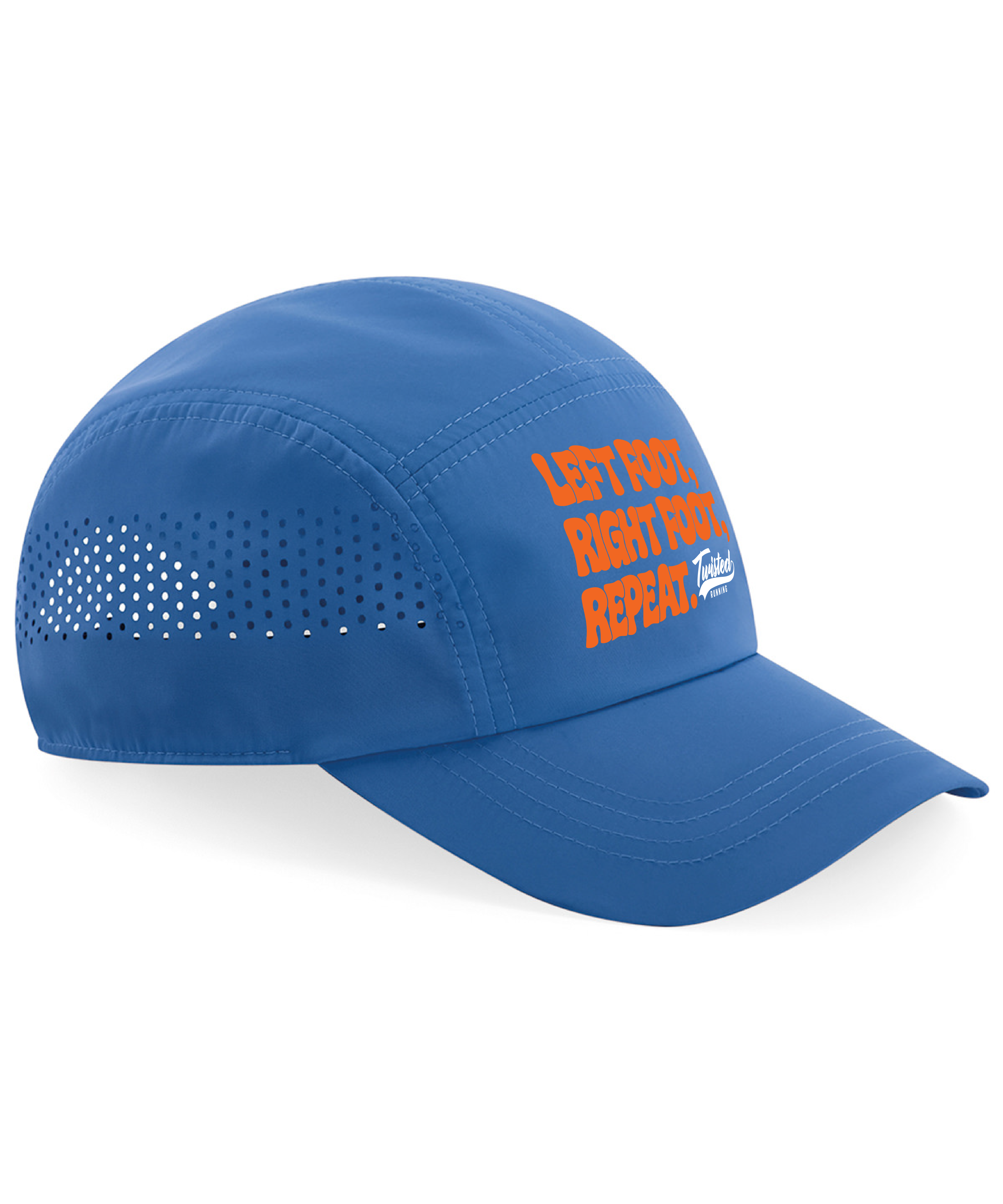 "Slogan" Technical Running Cap - Blue Base