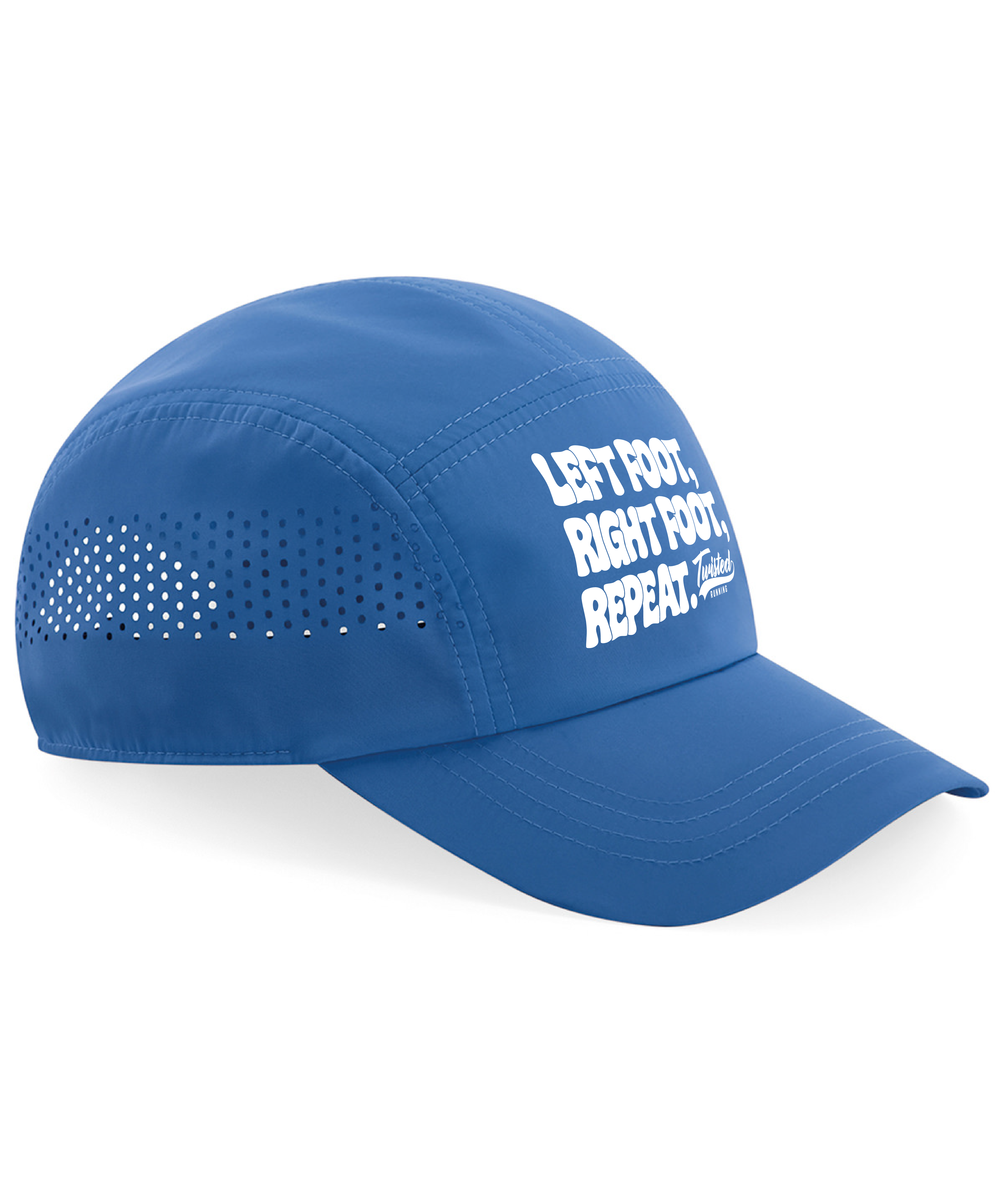 "Slogan" Technical Running Cap - Blue Base