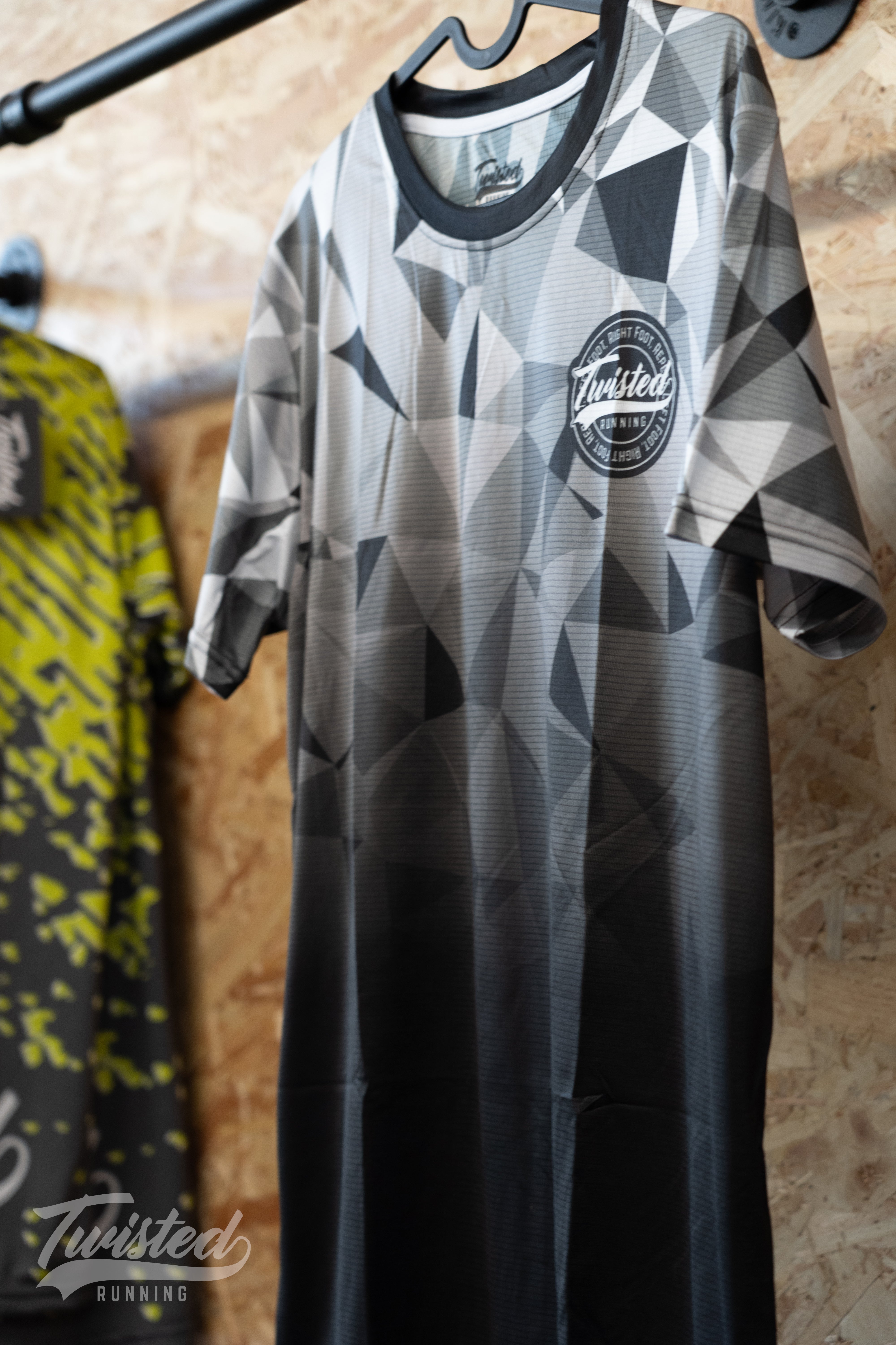 "Geo" Race Tee - Black/Grey