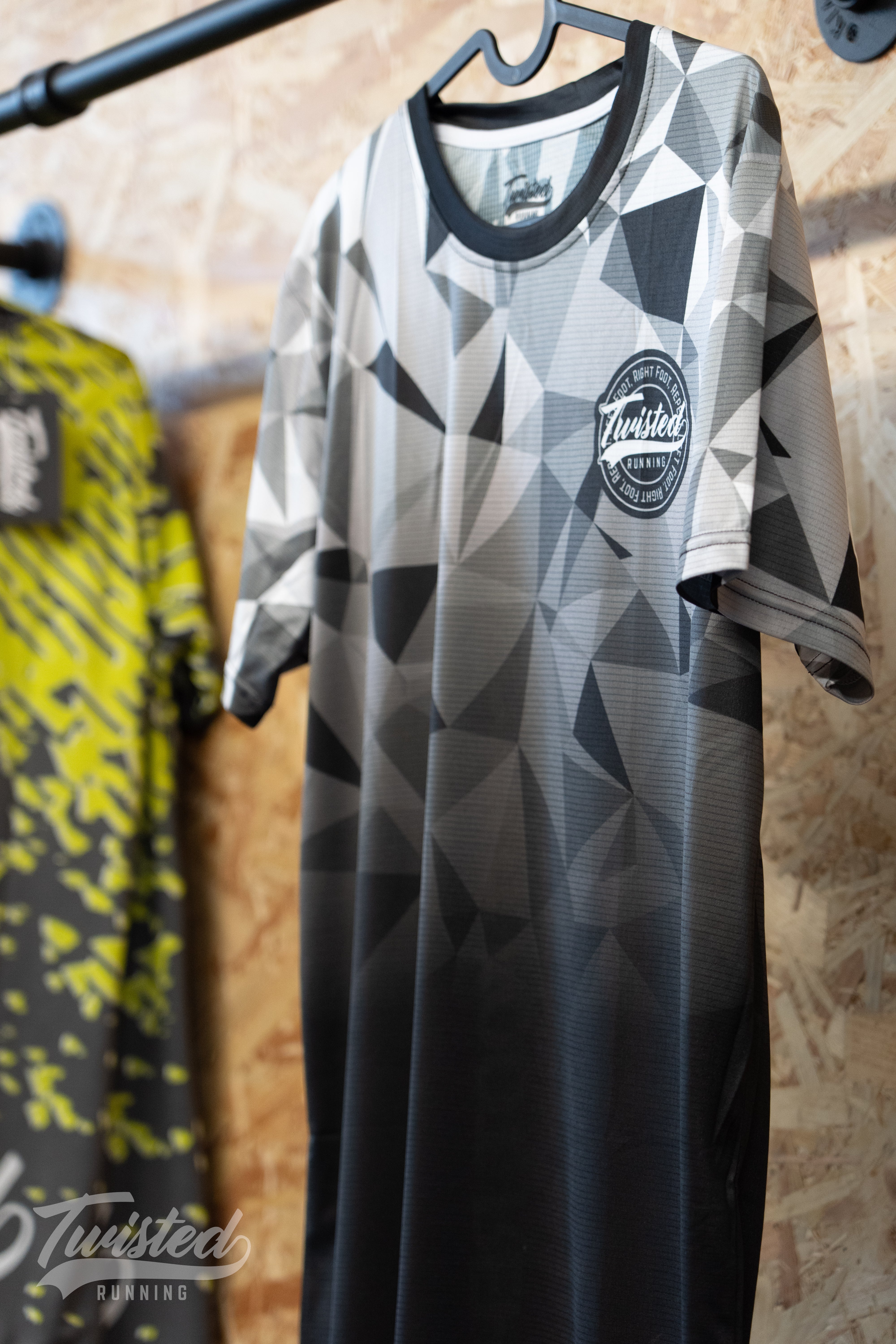 "Geo" Race Tee - Black/Grey