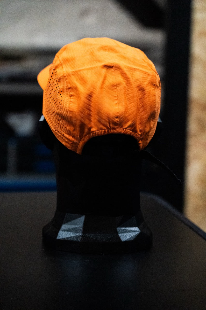 Twisted Perforated Run Cap - Orange
