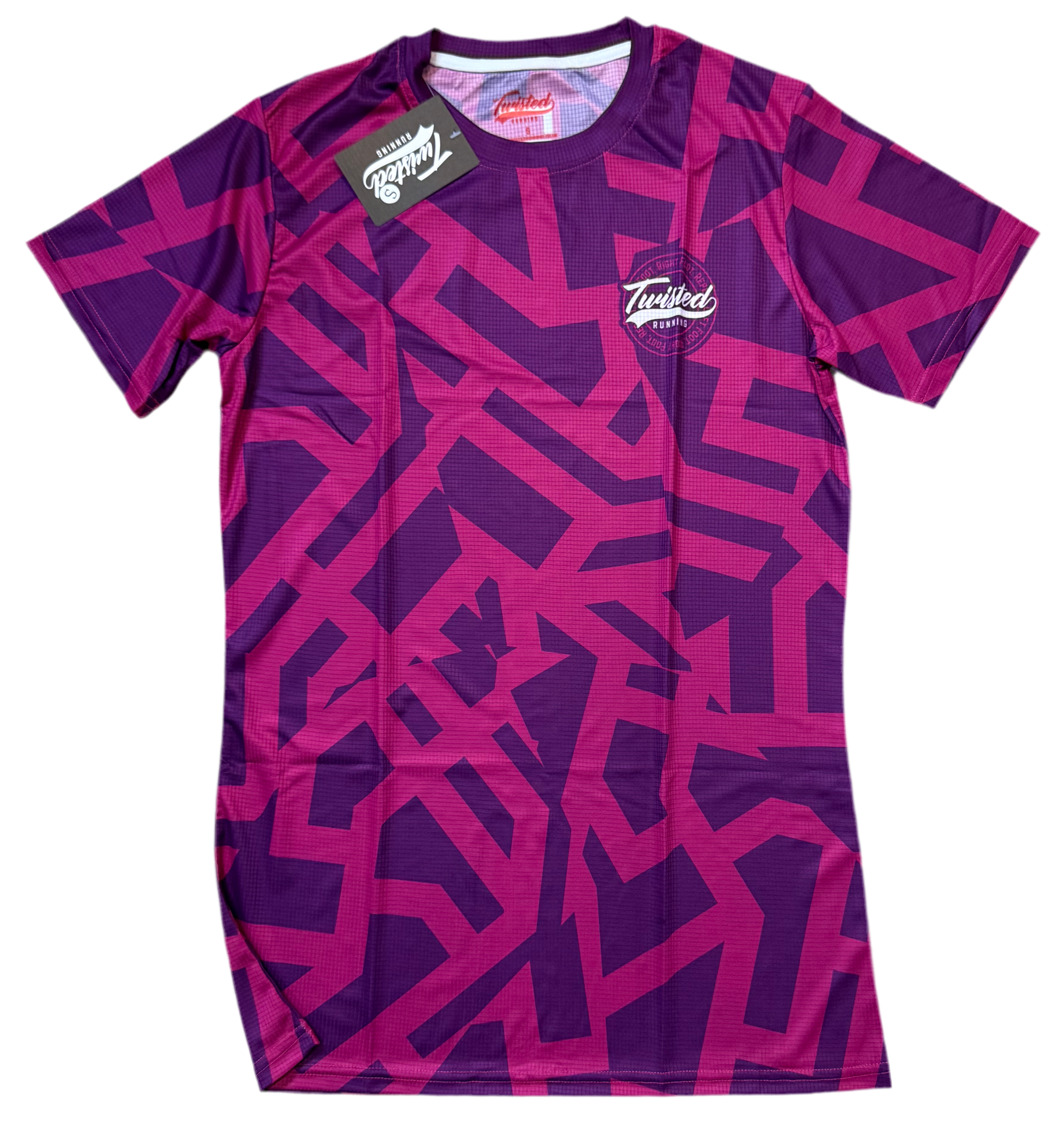 "Shatter" Technical Race Tee – Purple/Purple