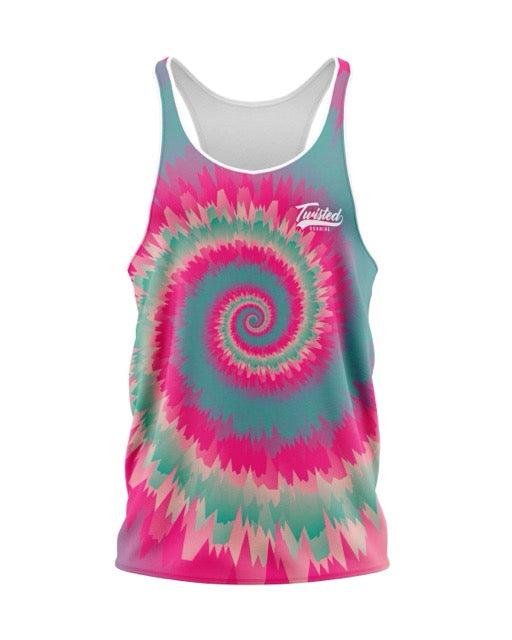 Tie Dye Vest - Pink/Green