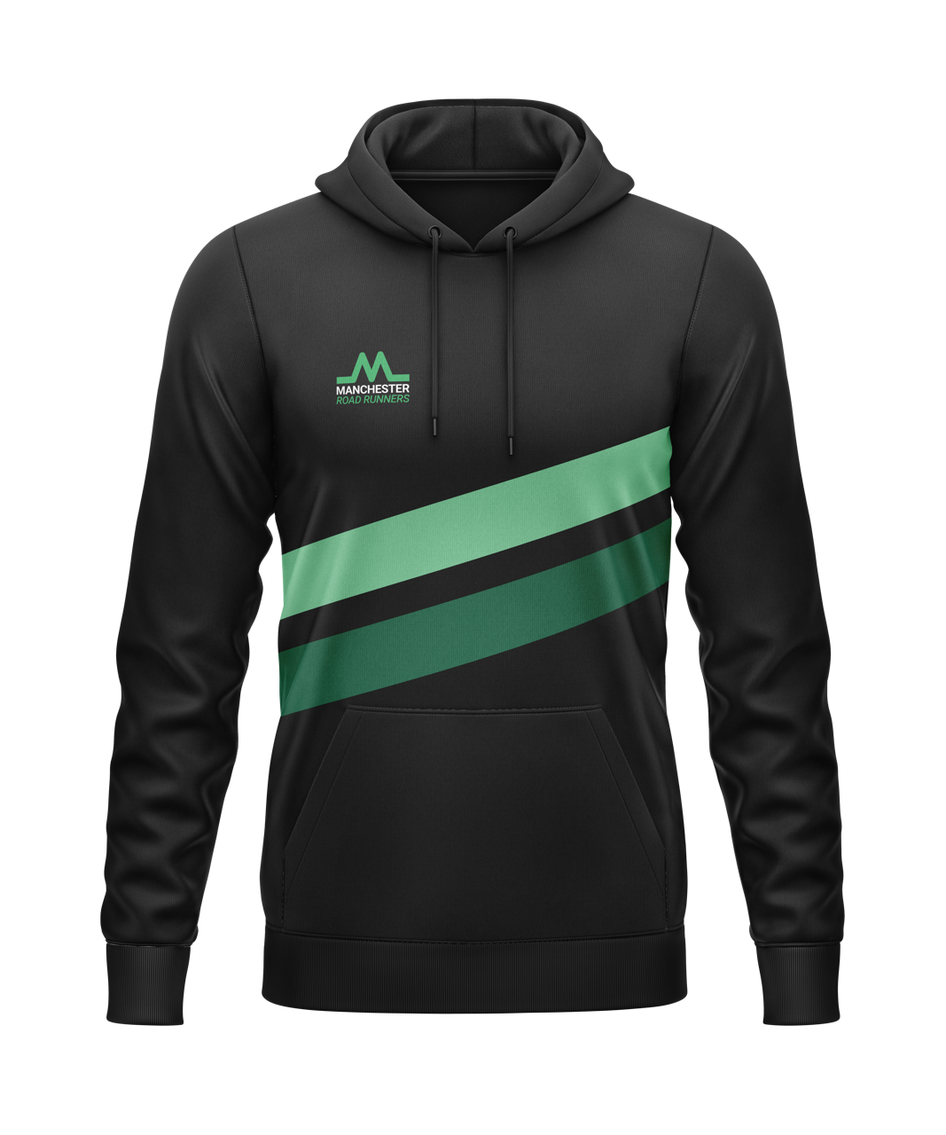 Manchester Road Runners Hoodie (Polyester) - Black/Green