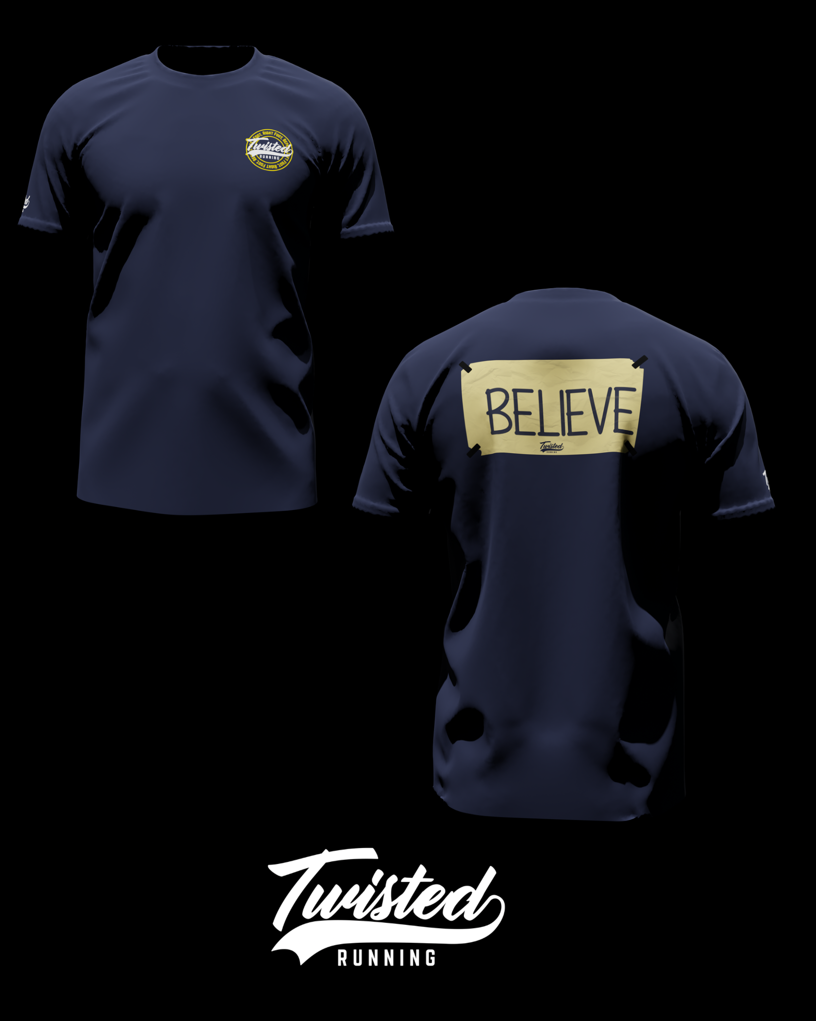Twisted "Believe" Technical Tee