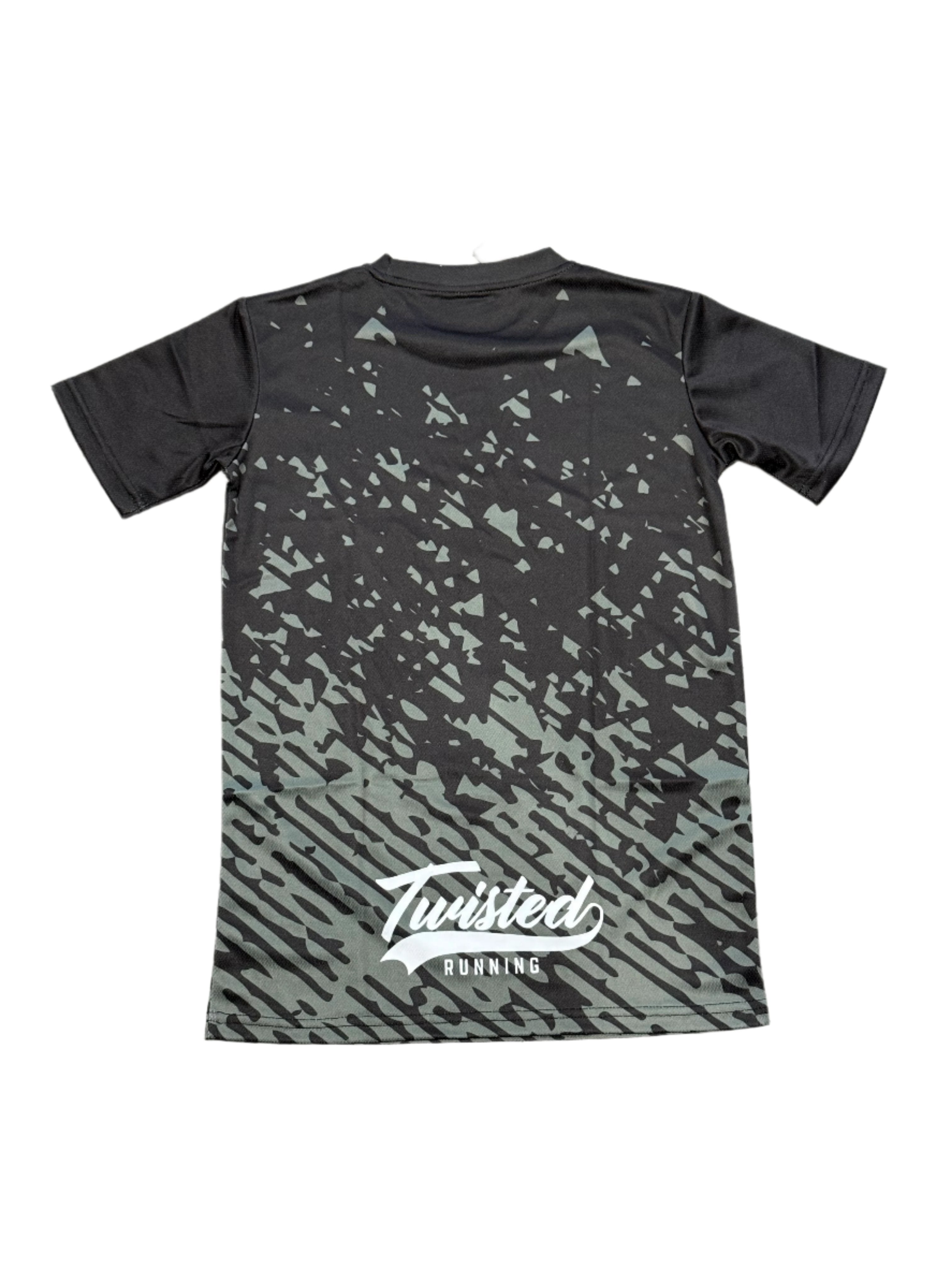 KIDS - Trails Performance T-Shirt -Black/Dark Olive