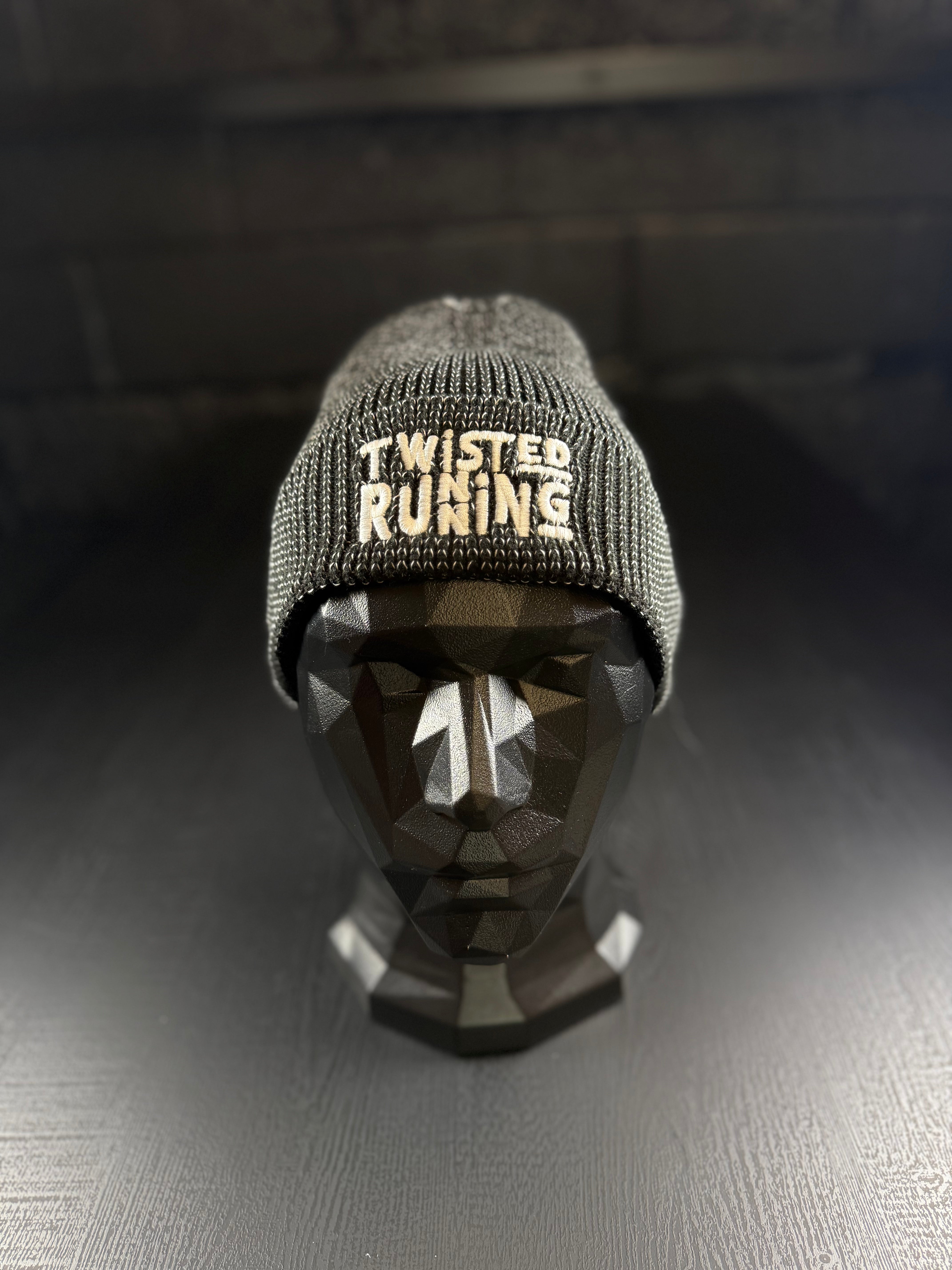 Twisted Reflective Beanie - Black