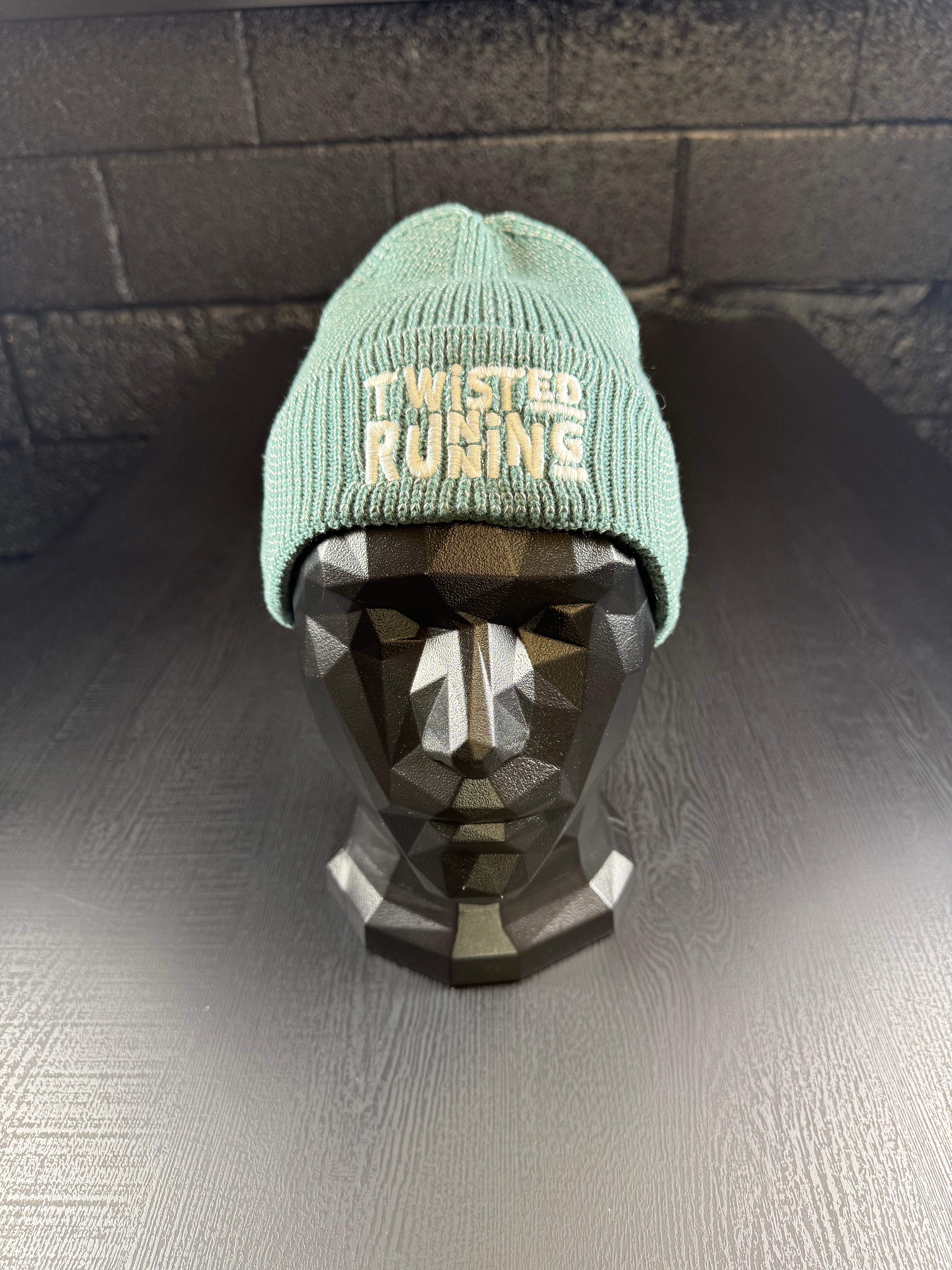 Twisted Reflective Beanie - Marine Green