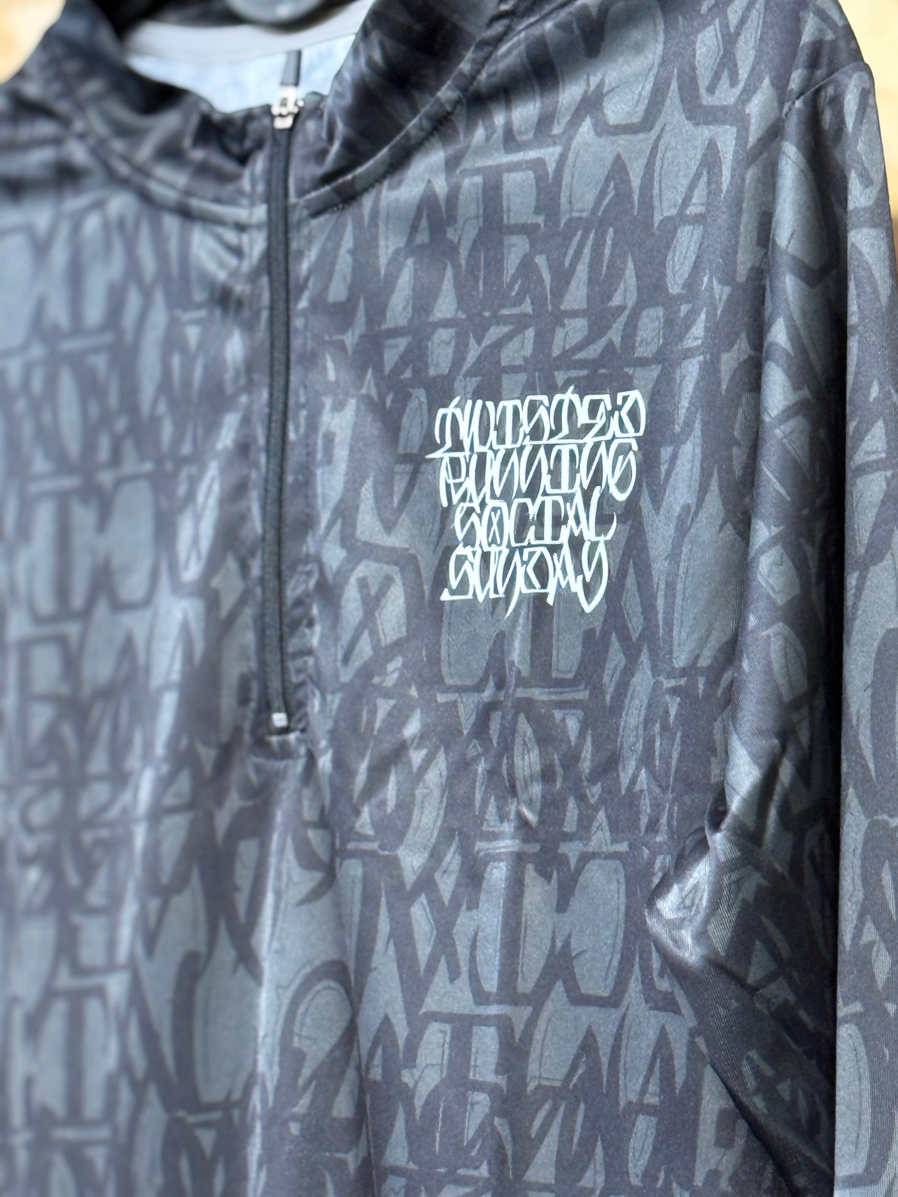 Social Sunday 1/4 Zip - Black/Charcoal