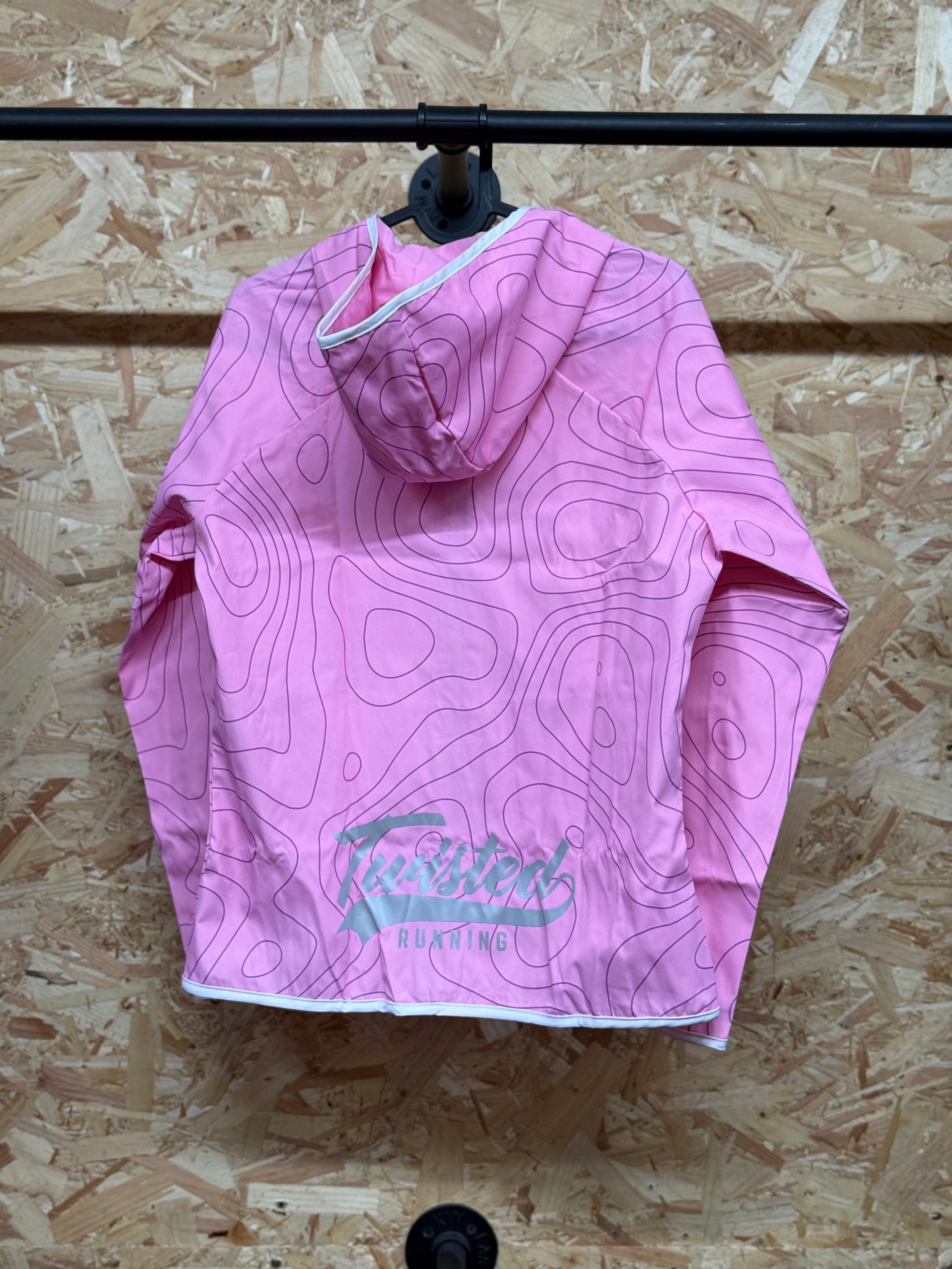 Twisted Running Topographic Windbreaker – Light Pink
