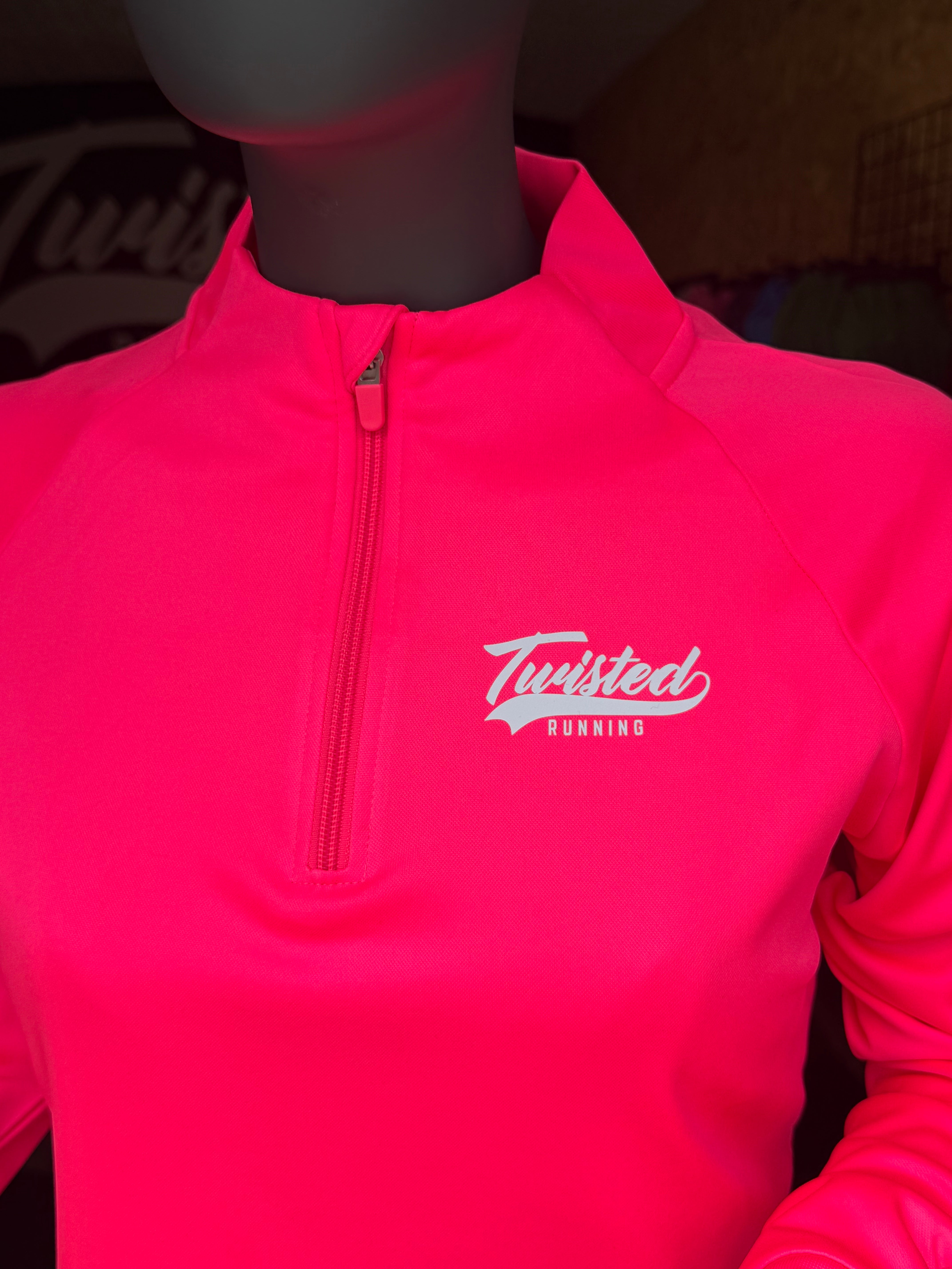 Fluro Pink 1/4 zip
