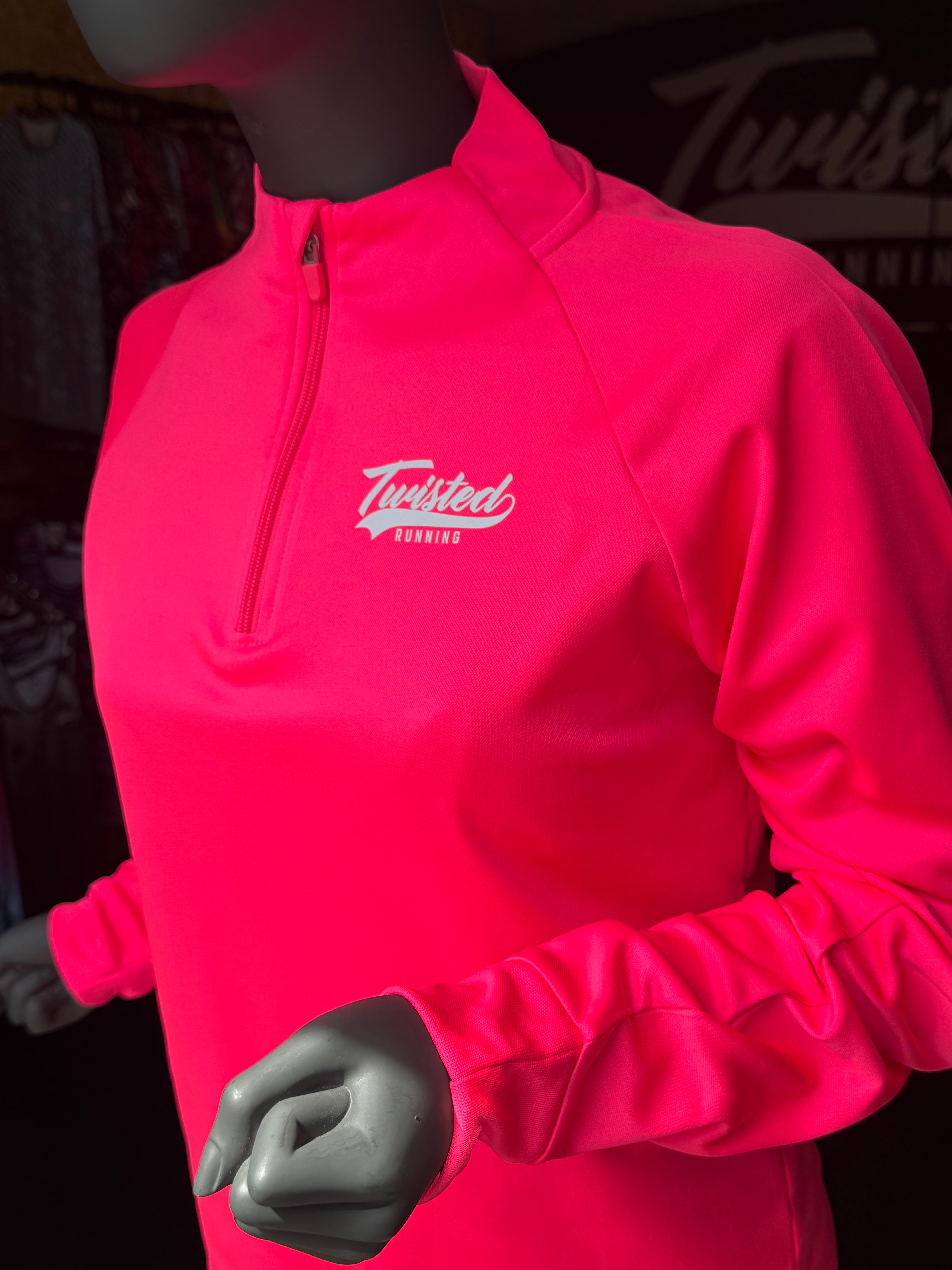 Fluro Pink 1/4 zip