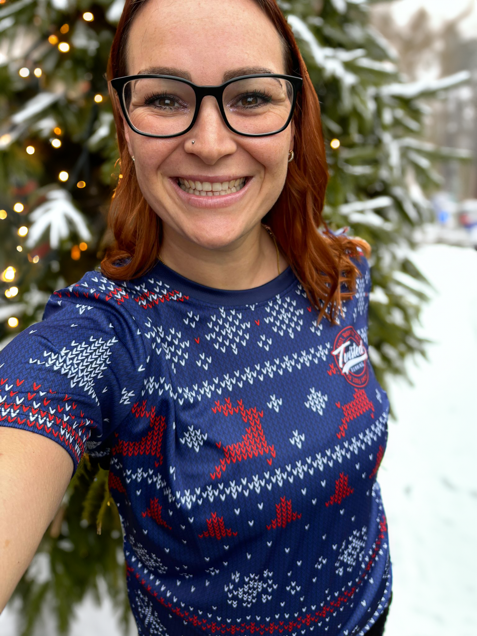 Blue - Xmas Technical T-Shirt (Long Sleeve & Short Sleeve