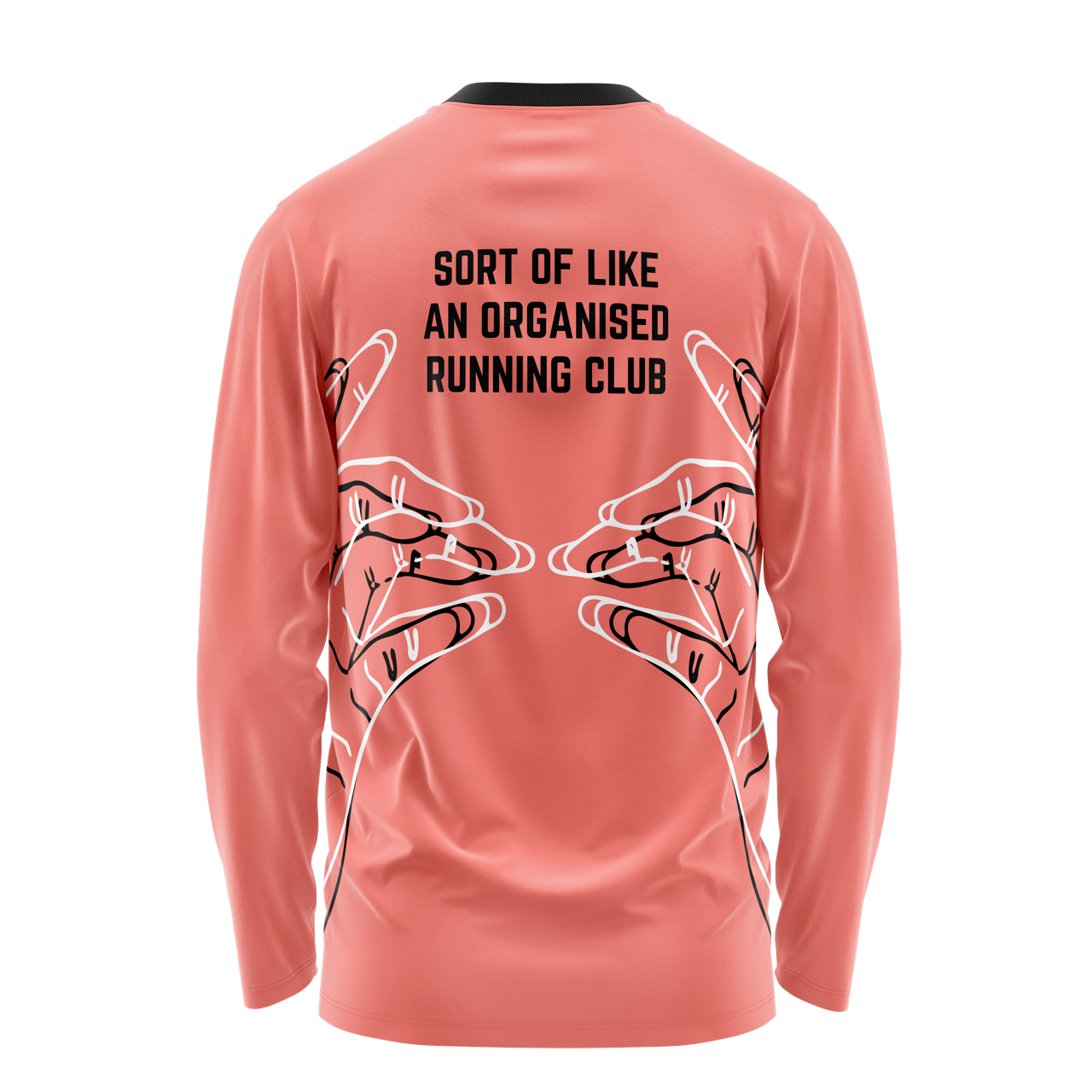 Run The Joules Long Sleeve Tee - Salmon/Black