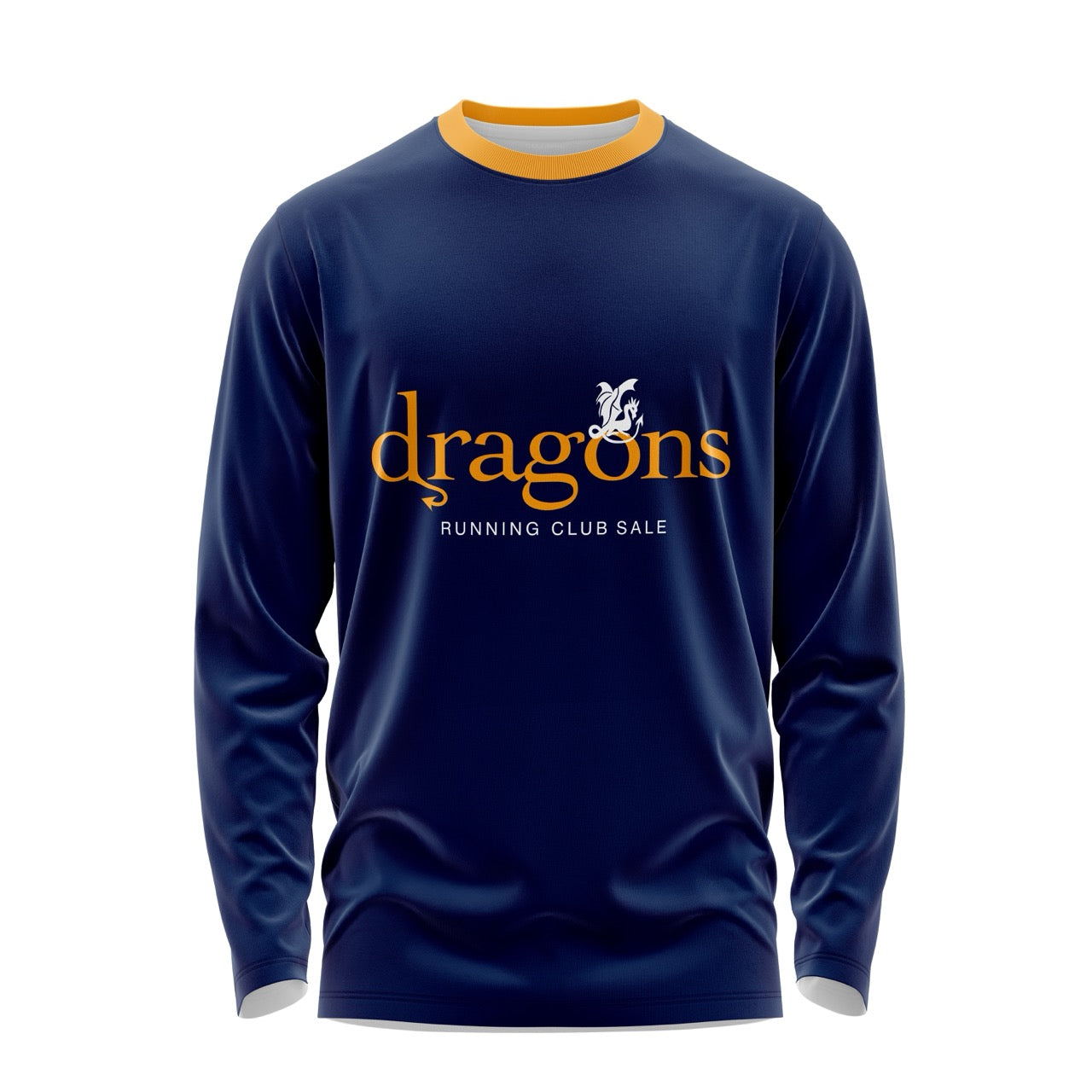 Dragons Running Club Sale Long Sleeve Tee - Navy/Amber