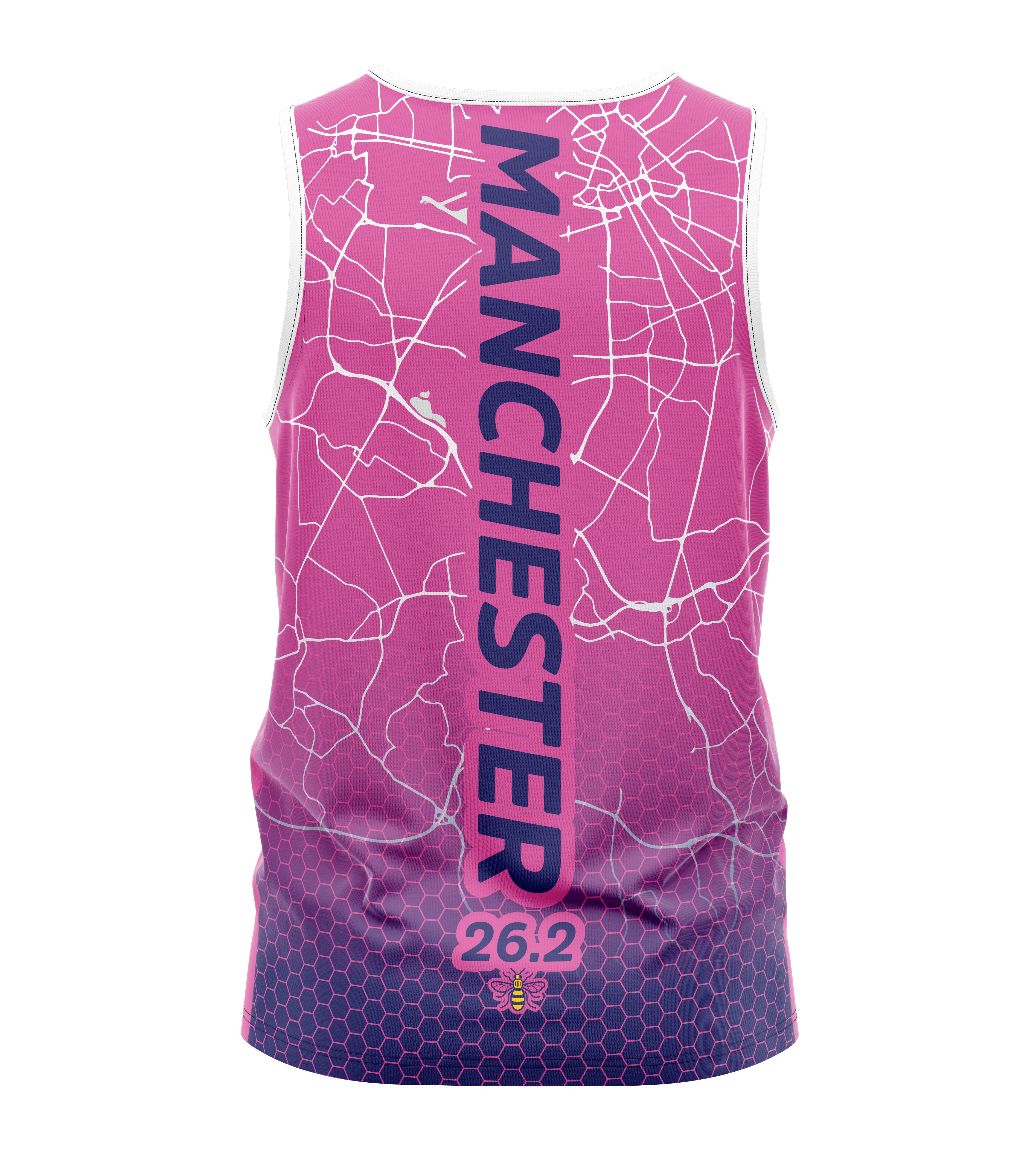 Pink/Navy Manchester 26.2 Race/Finisher Tank – A Marathon Worthy Tribute (Pre-Order) Please Read Description